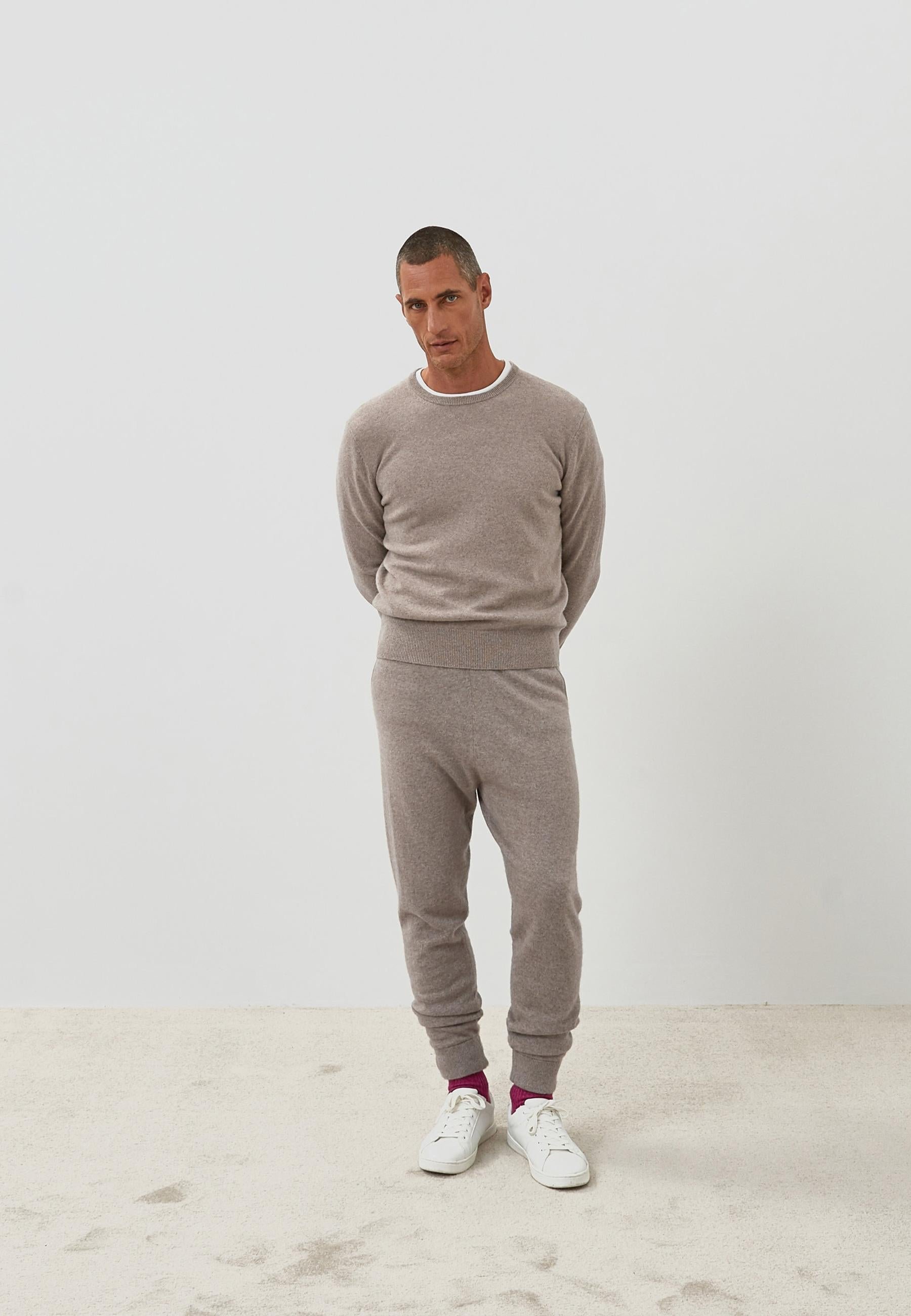 Pull homme col rond cachemire RODIER Beige