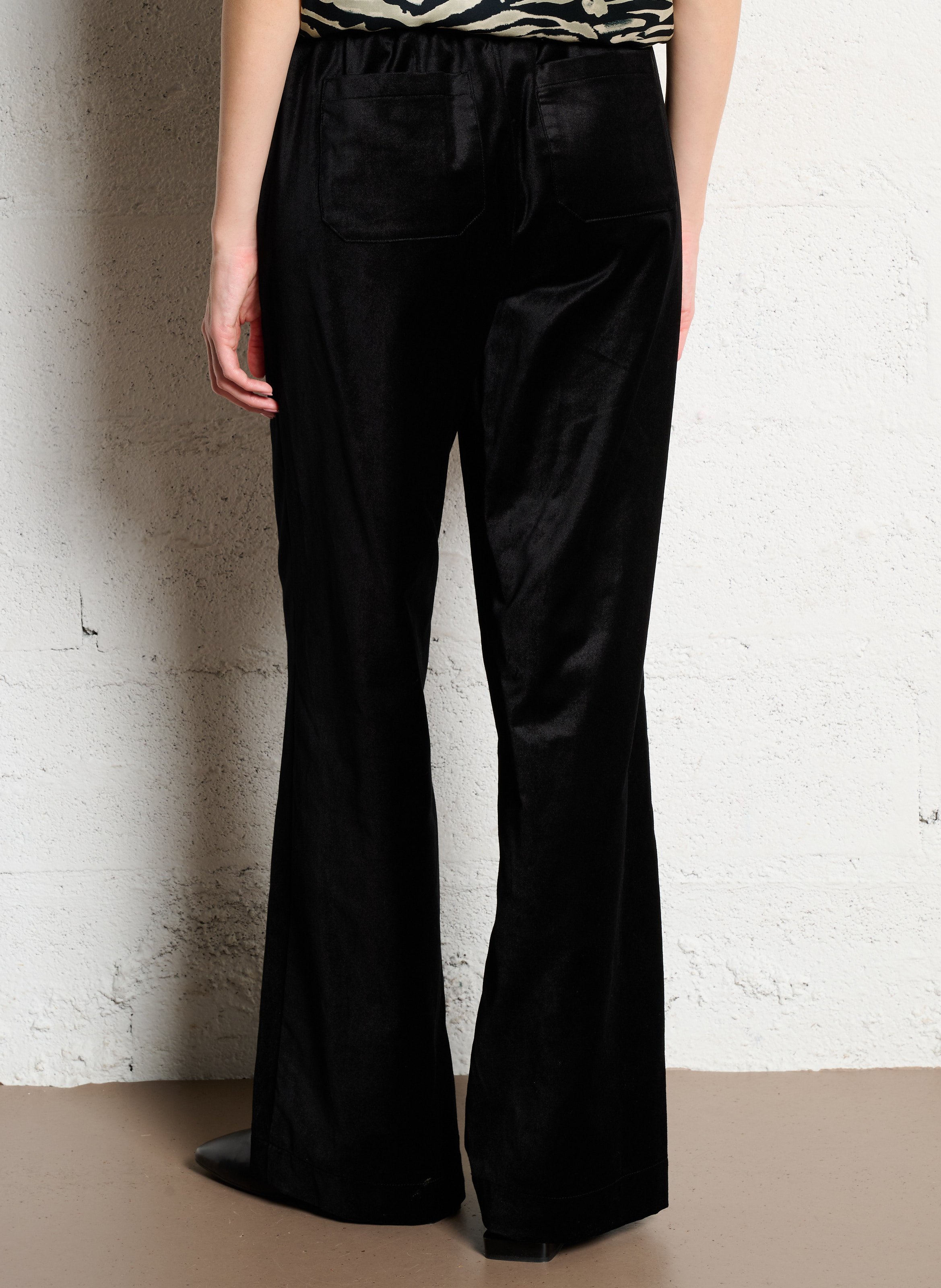 Cotton-blend chinos MAISON 123 Black