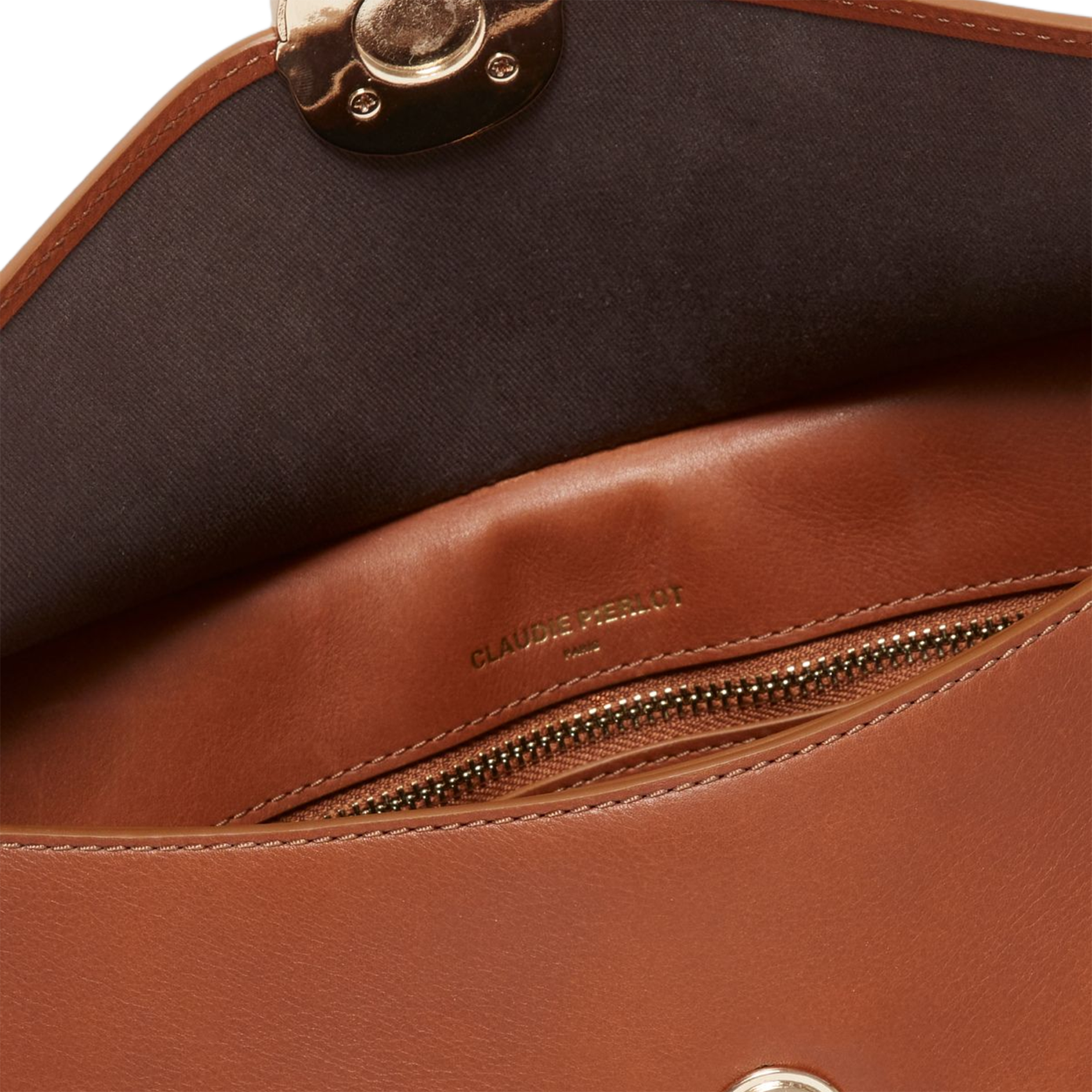 Sac bandoulière en cuir CLAUDIE PIERLOT Beige