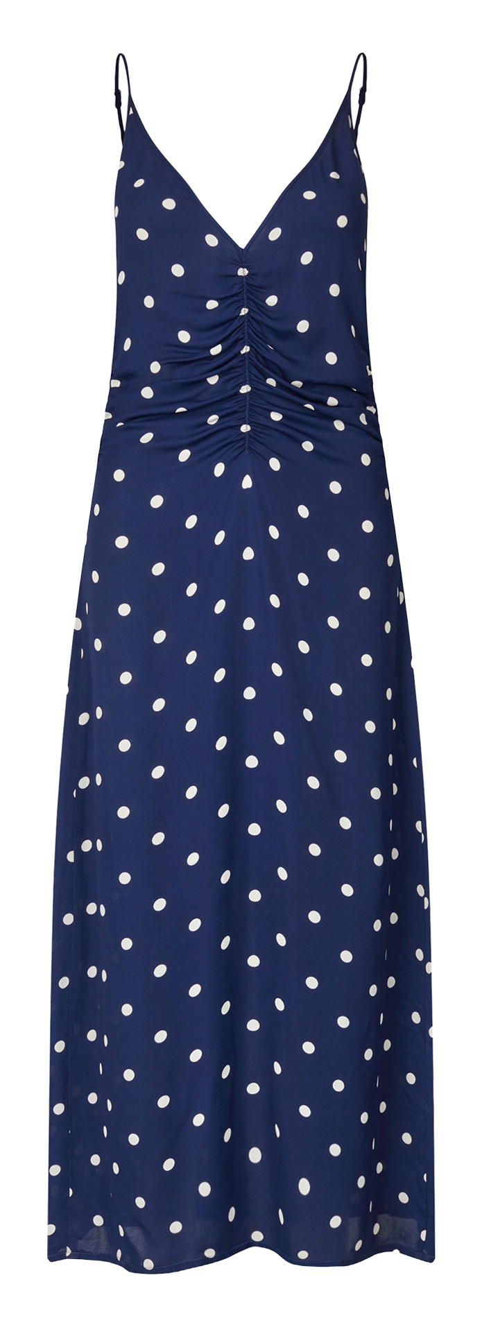 Robe longue fluide col V à pois BAUM UND PFERDGARTEN Bleu