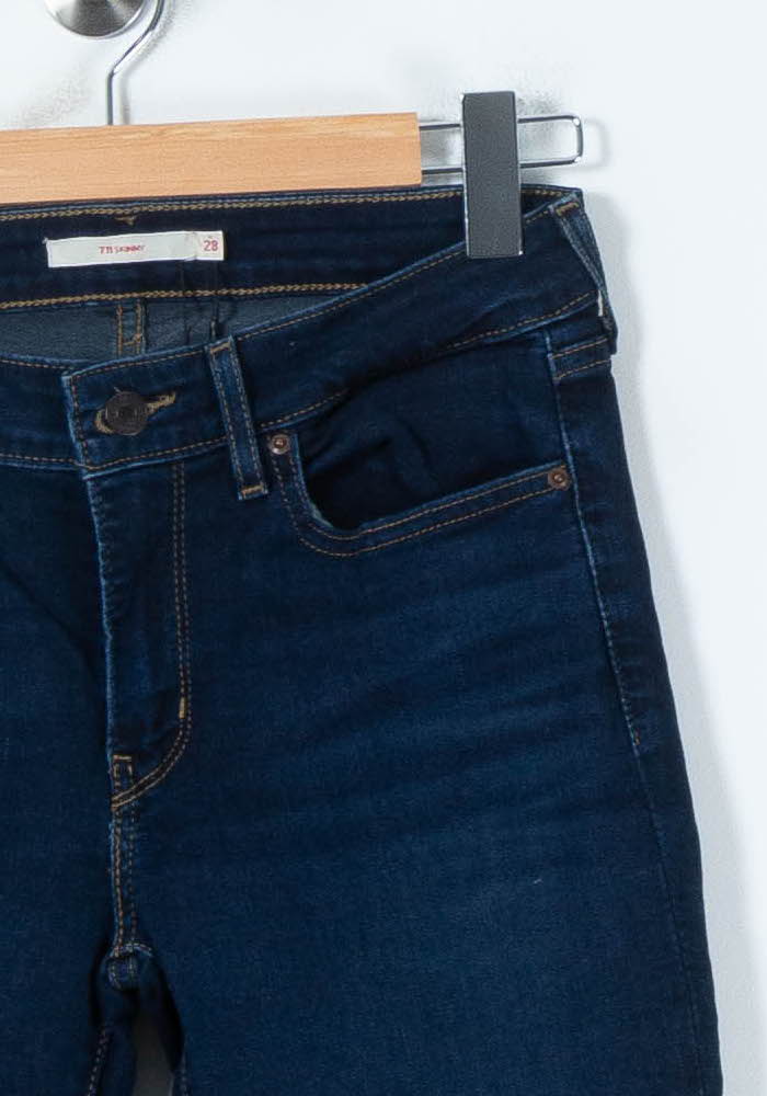 Cropped slim jeans with studs LEVI'S - Seconde main Blue