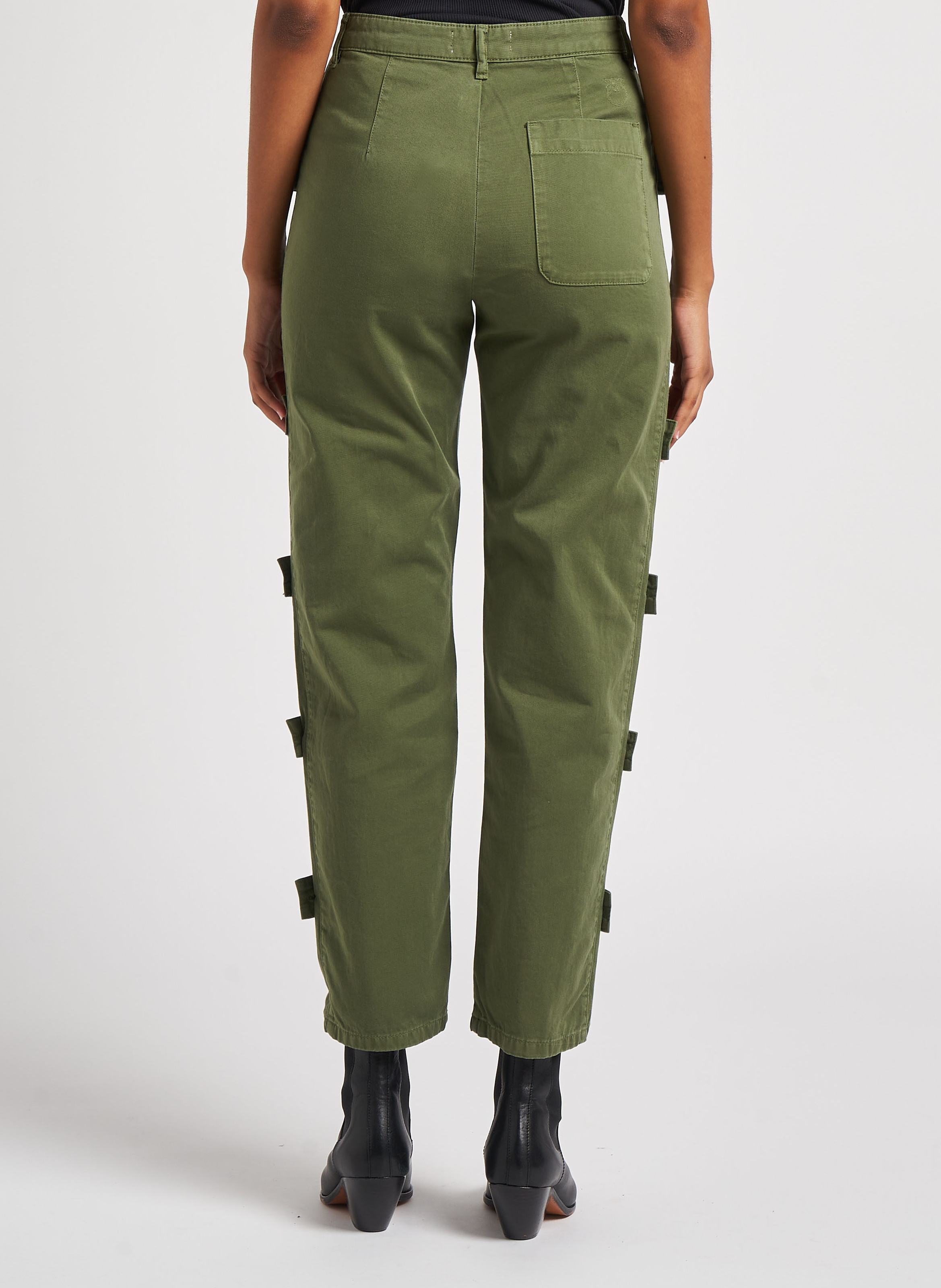 Rechte, katoenen broek PINKO Kaki