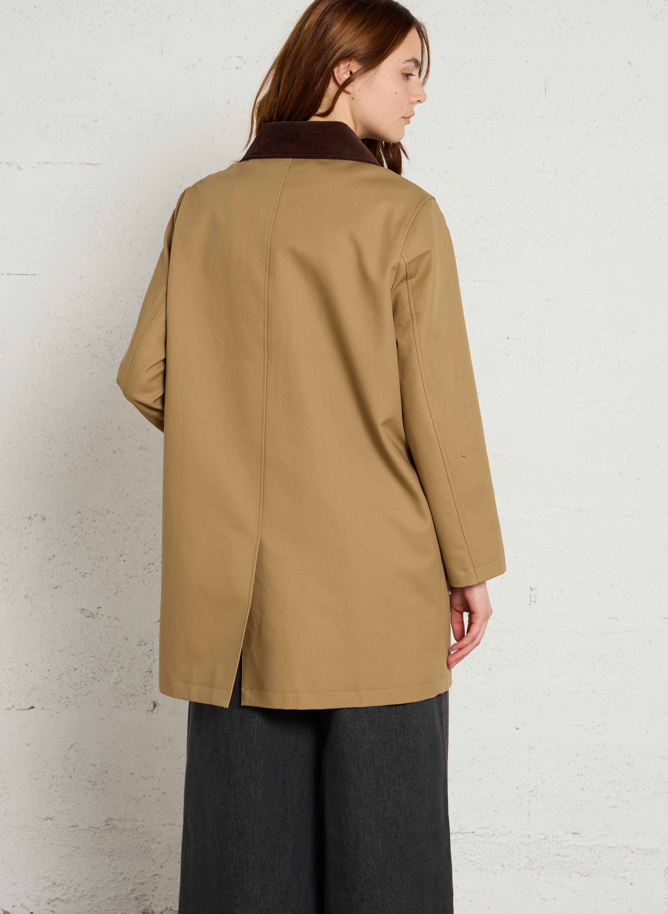 Veste droite unie à col côtelé MAISON 123 Beige