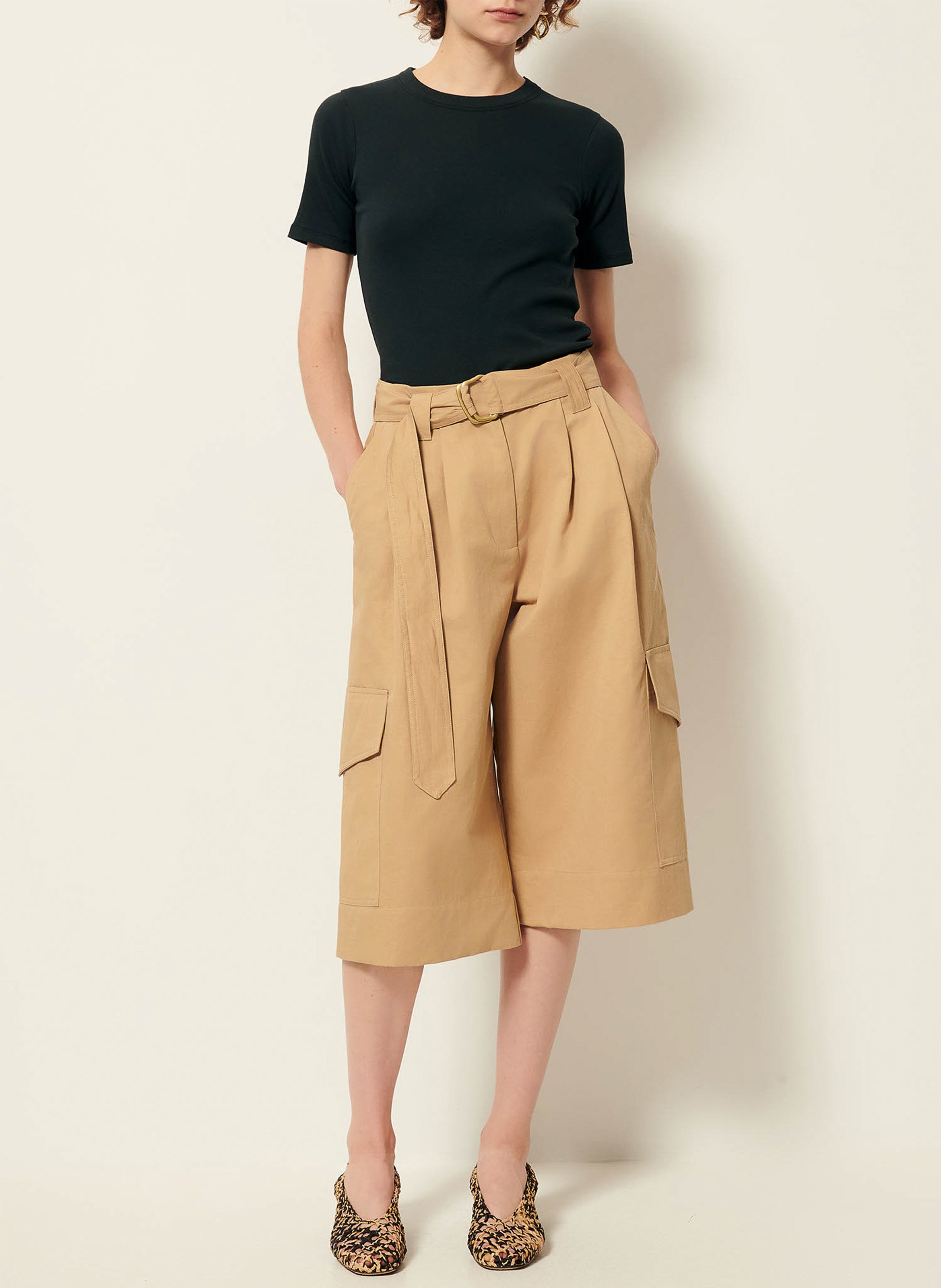 Camiliday round-neck sleeveless cotton top SESSUN Black