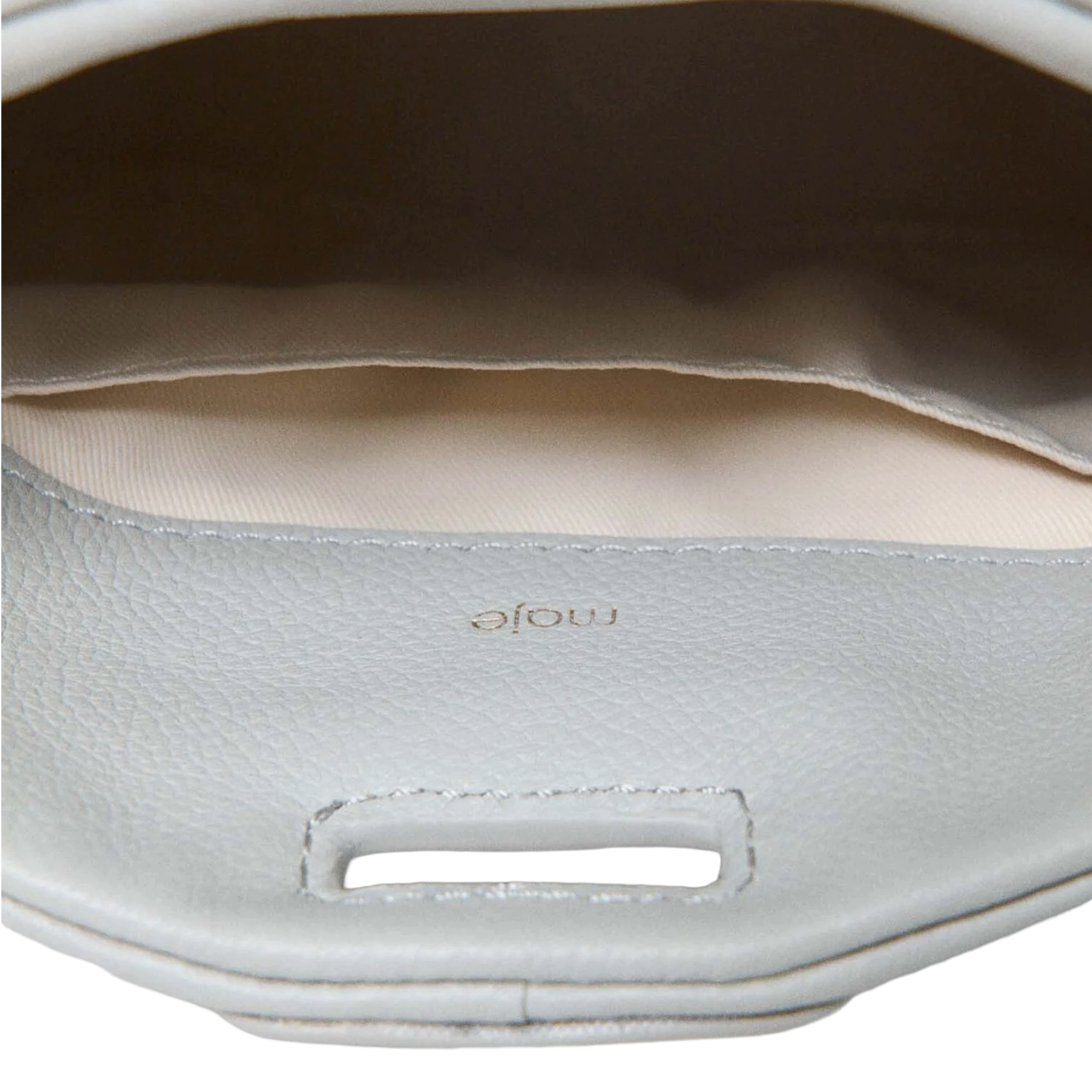 Sac porté épaule en cuir MAJE Gris