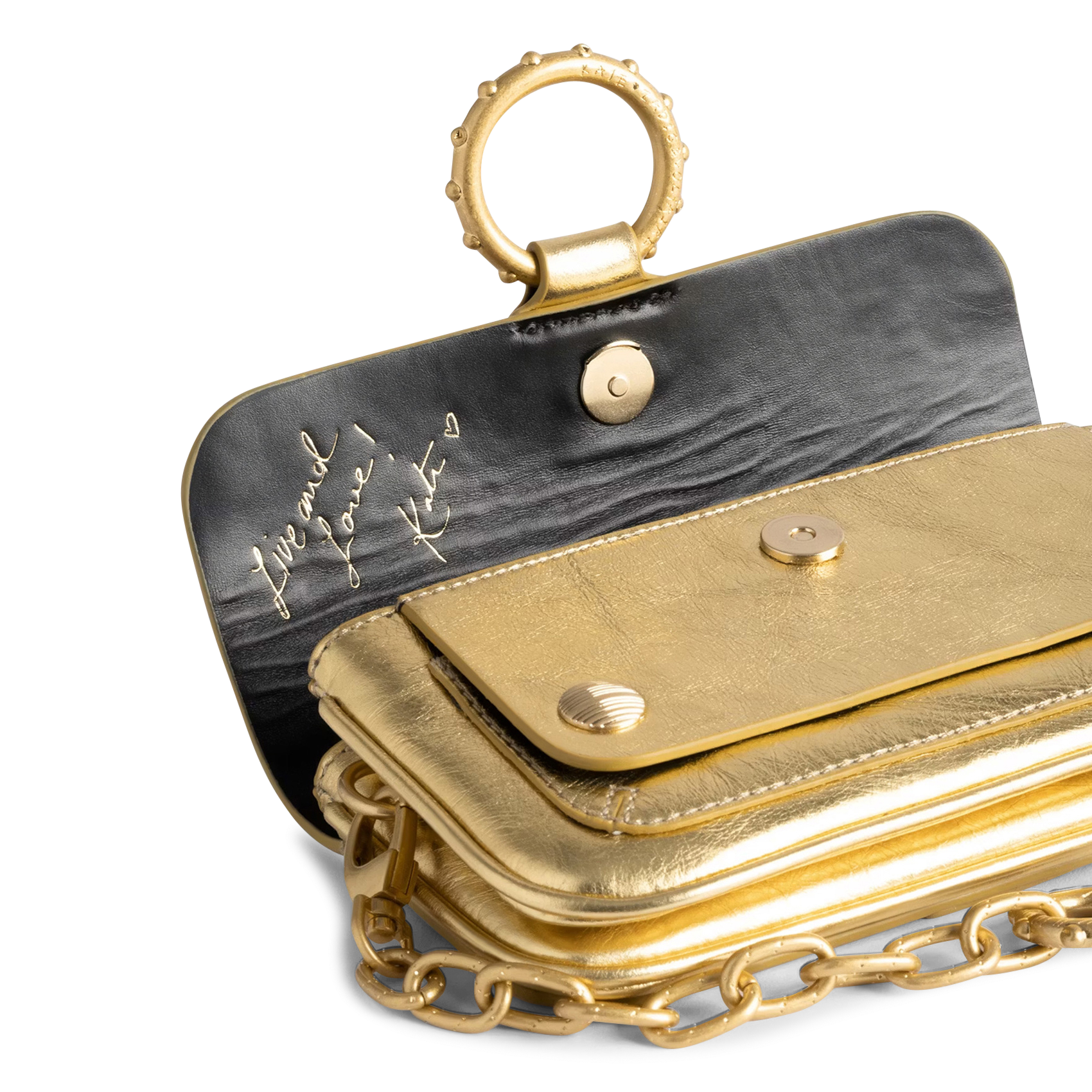 Leather clutch bag ZADIG&VOLTAIRE Yellow