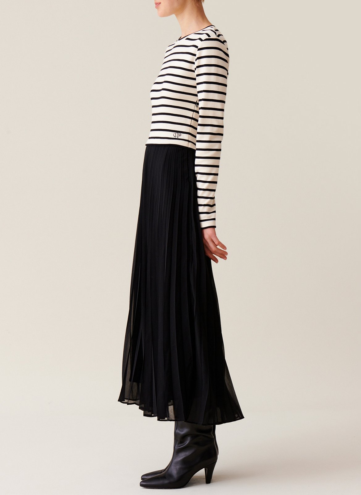 Robe trompe l'œil marinière en coton CLAUDIE PIERLOT Multicolore