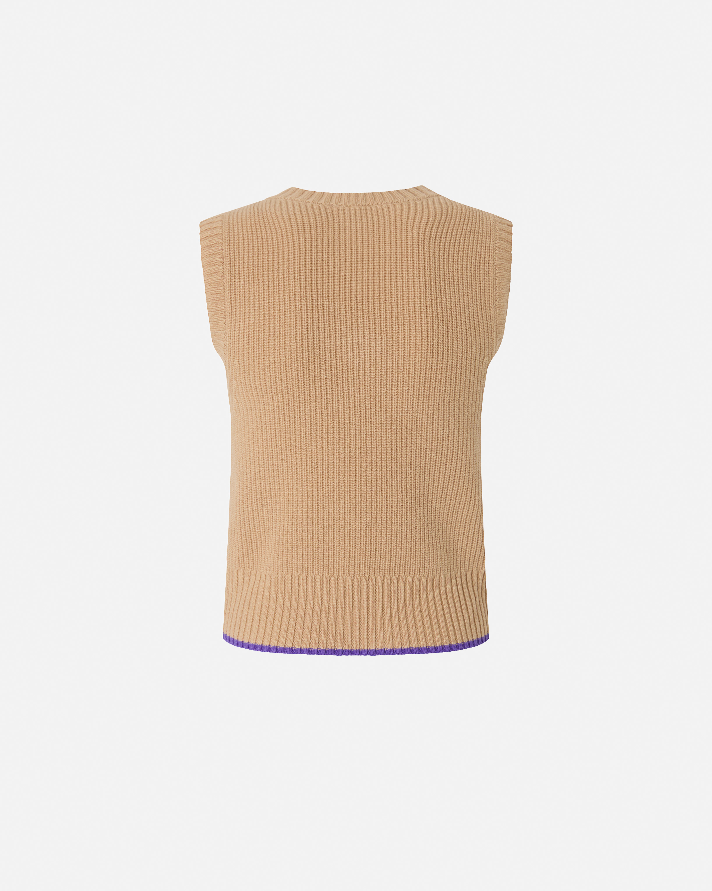 Knit v-neck vest PINKO Purple