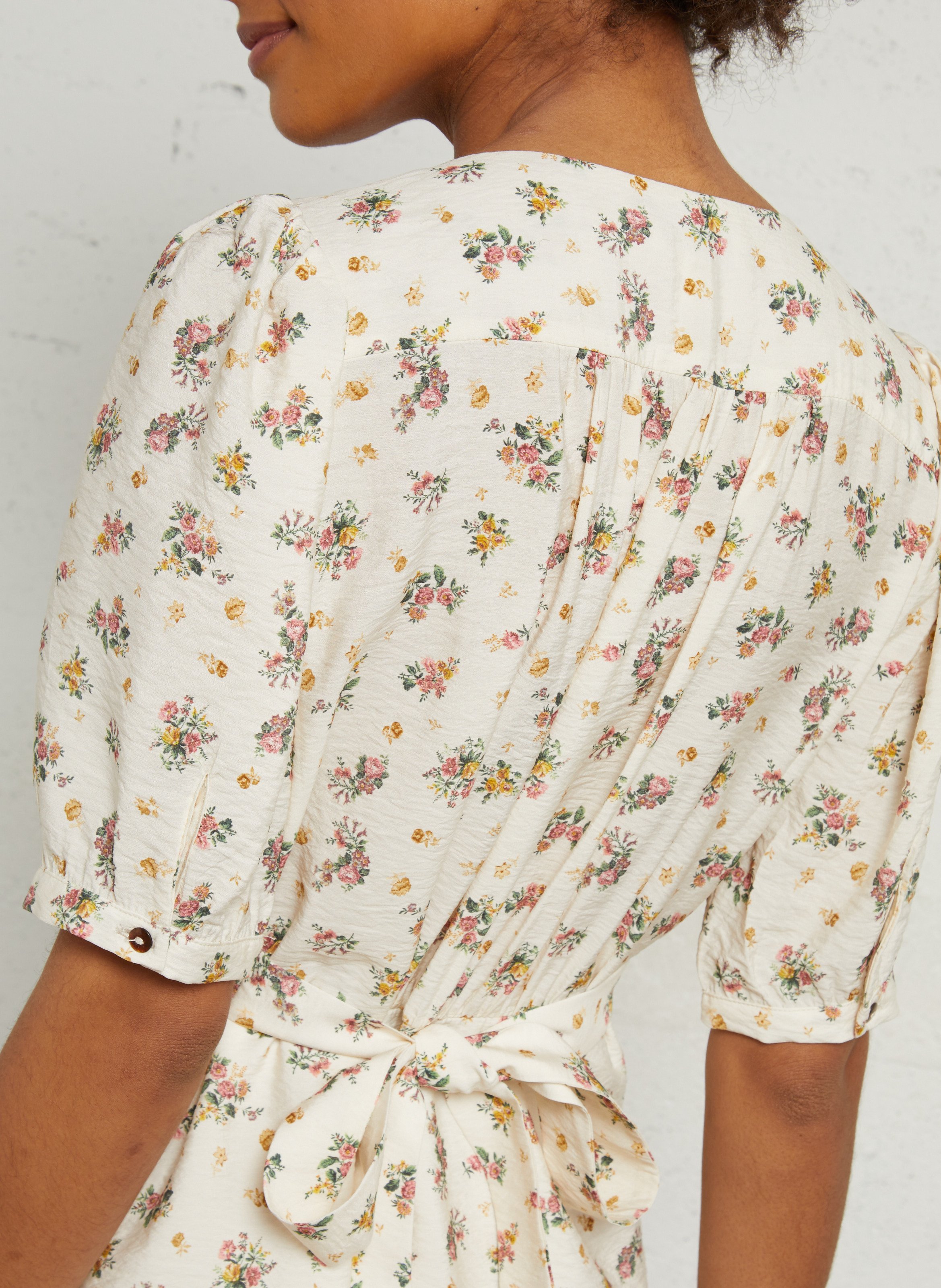 Kurzkleid aus Viskose-Mix EMILE ET IDA Beige