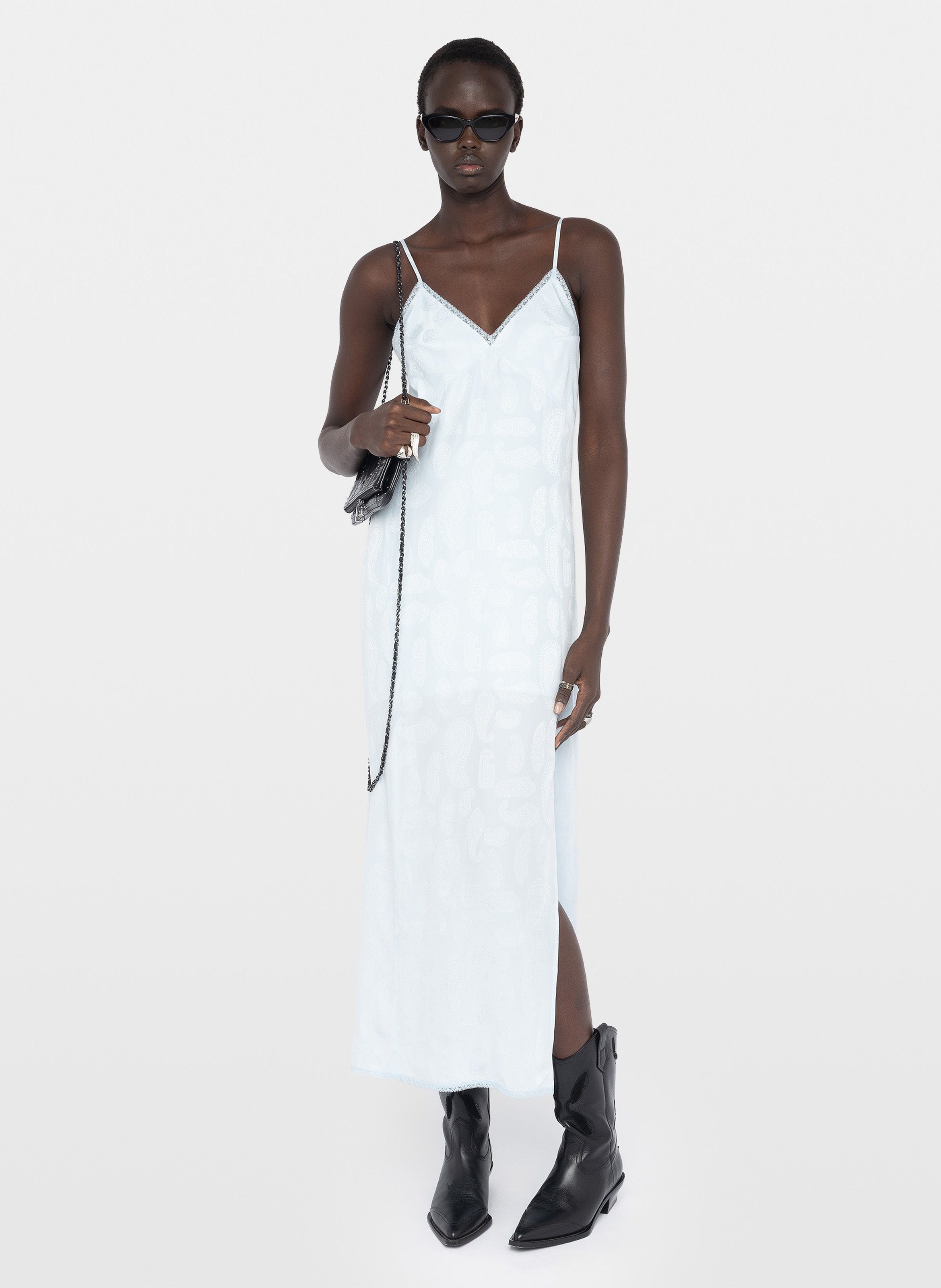 Langes Seidenkleid ZADIG&VOLTAIRE Blau