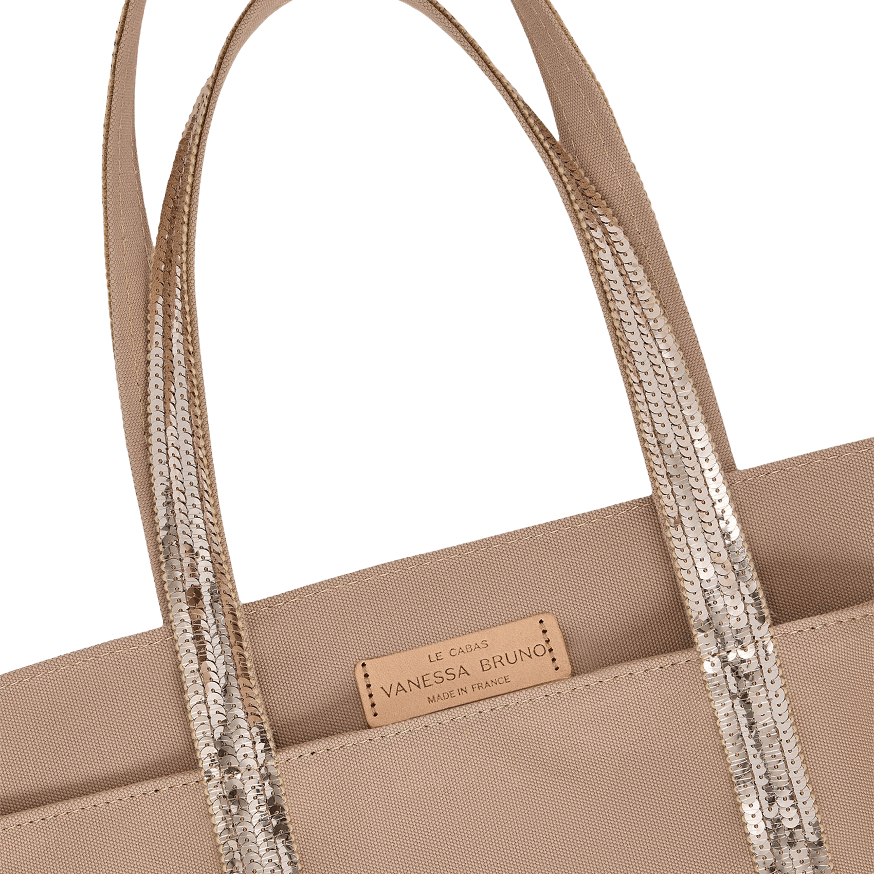 Shopper aus Baumwoll-Canvas mit Pailletten VANESSA BRUNO Braun