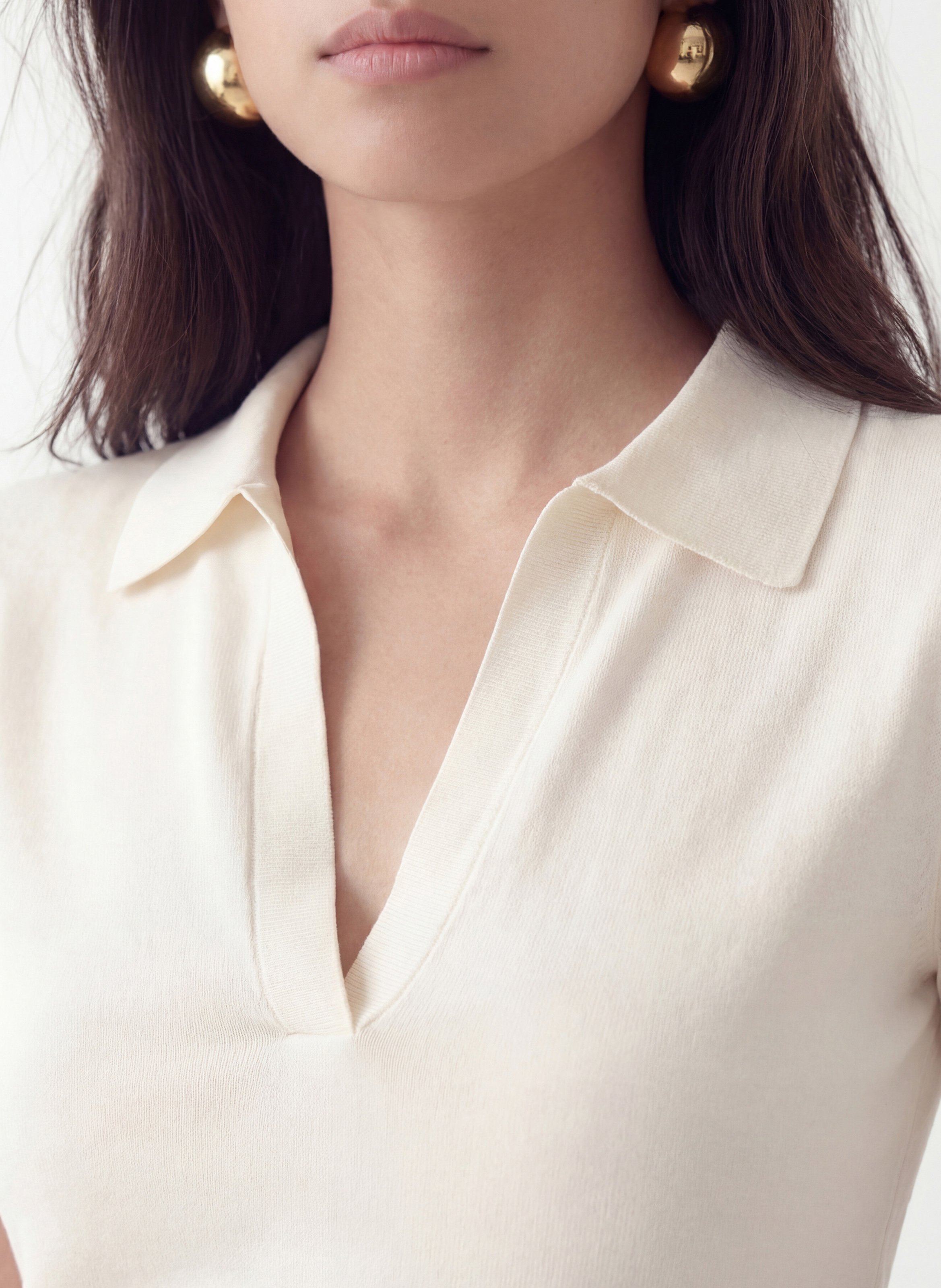 Gerade geschnittenes Poloshirt KOOKAI Weiss