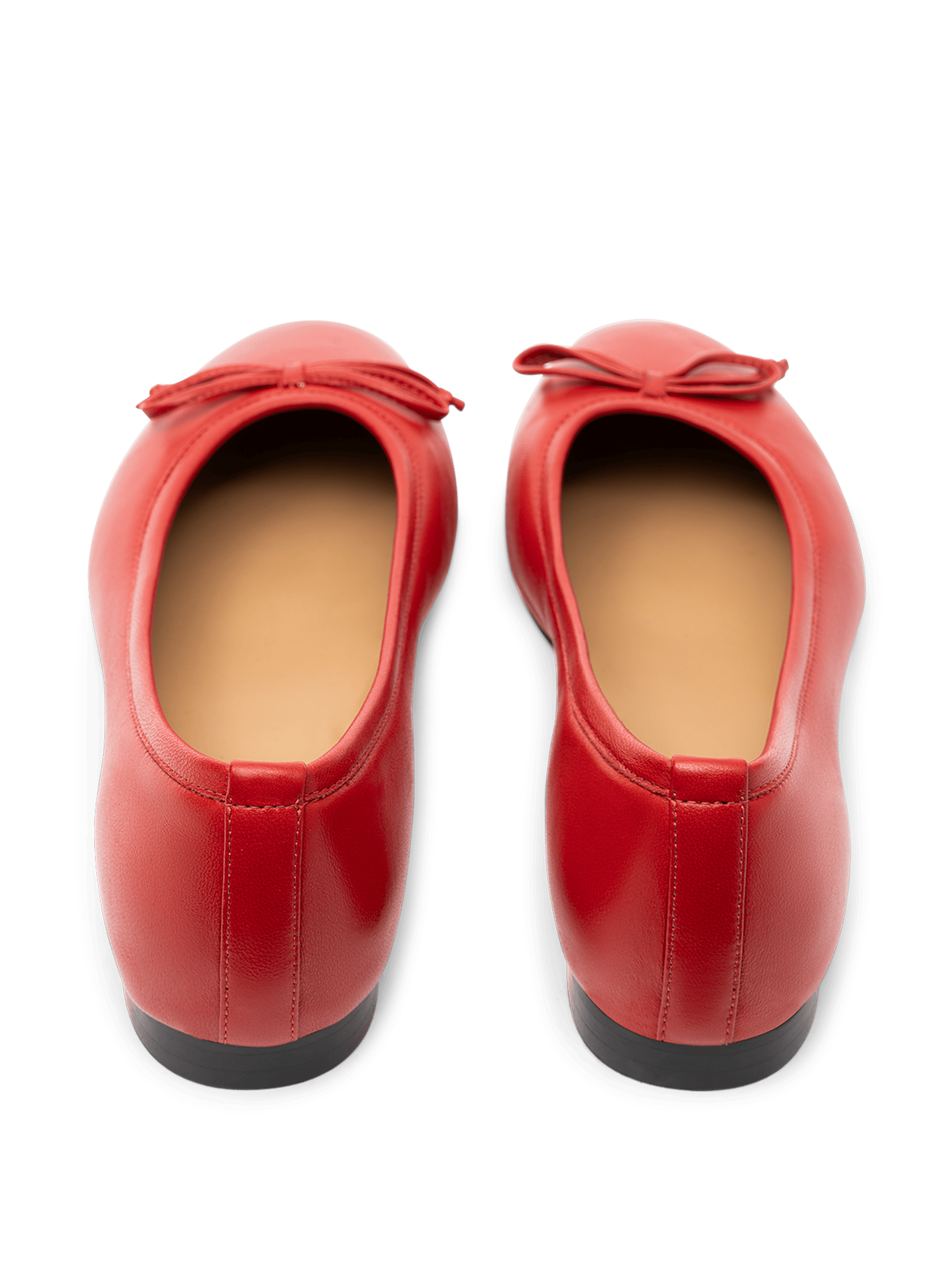 Red shiny nappa leather ballet flats - sacchetto PARALLELE PARIS Red