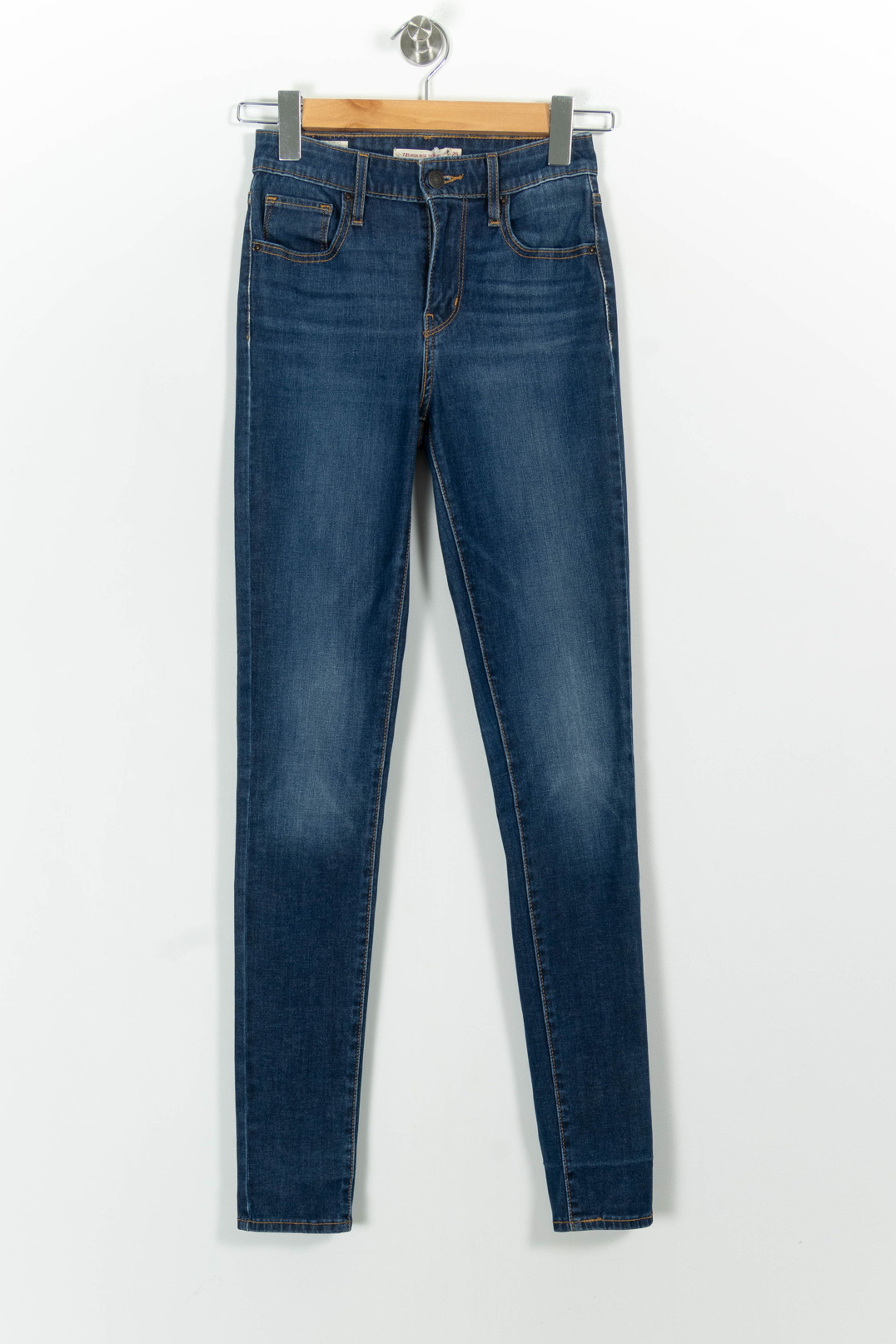 Cropped slim jeans with studs LEVI'S - Seconde main Blue