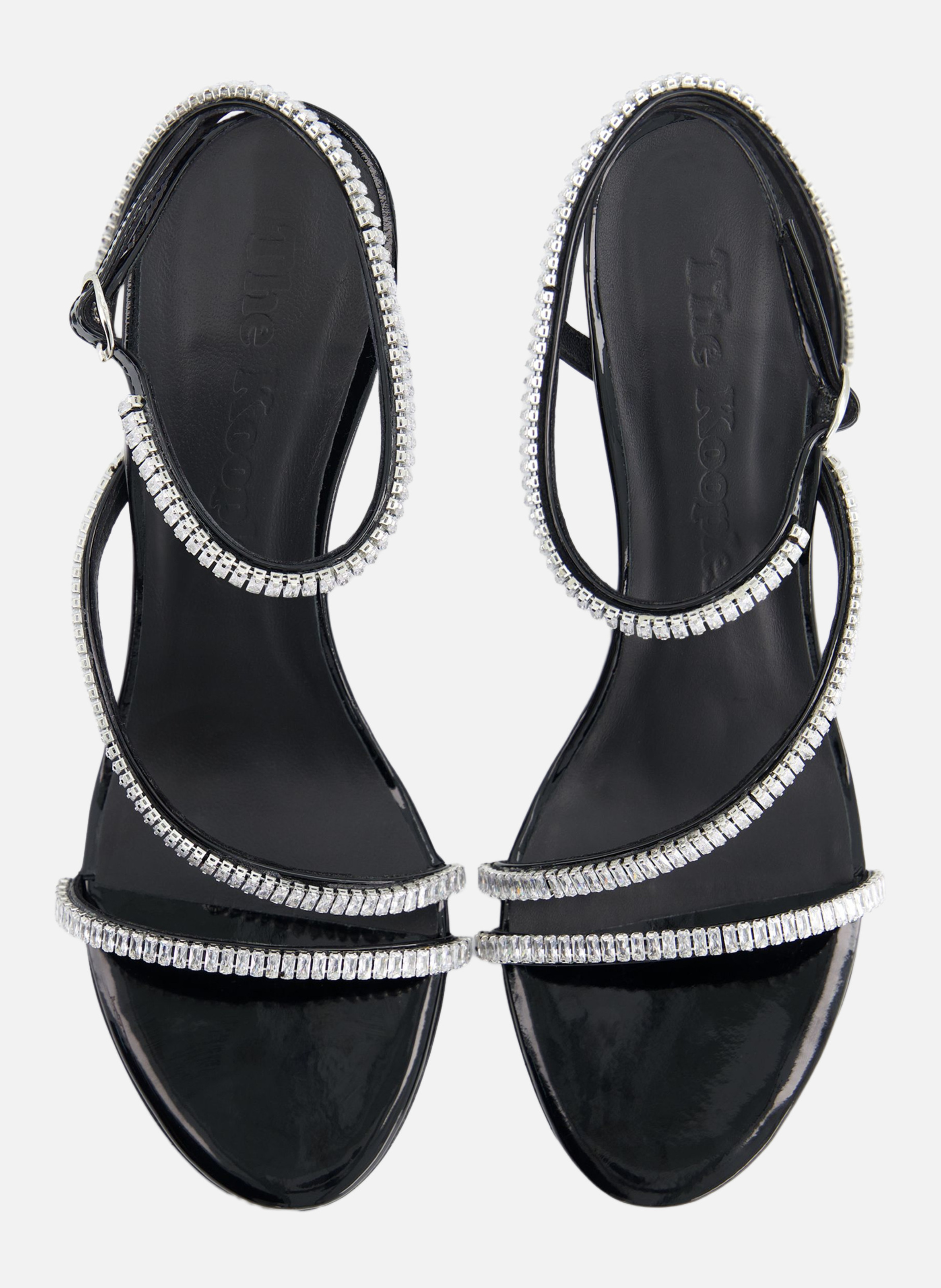 Heeled sandals with rhinestones THE KOOPLES Black