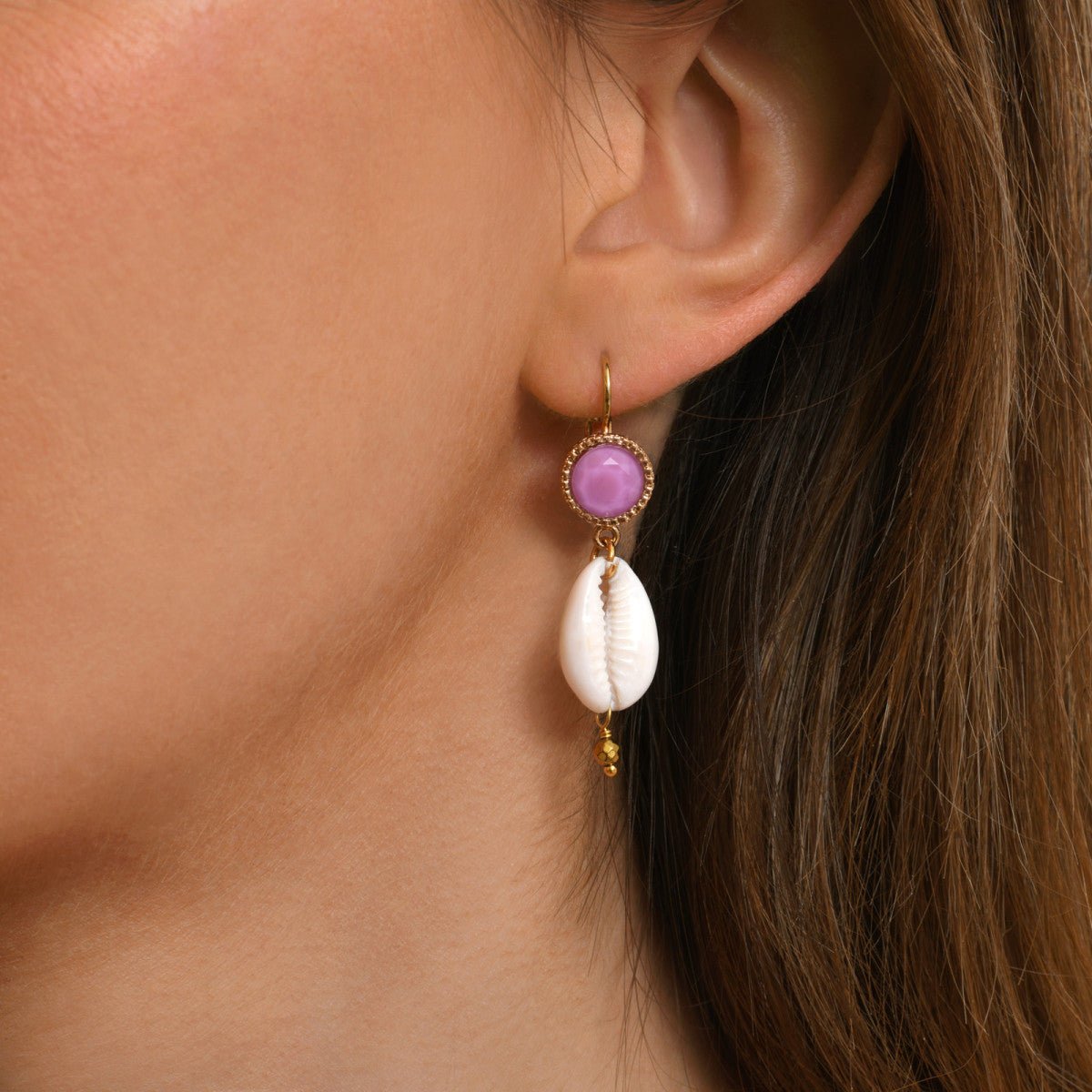 Sleeper earrings SATELLITE PARIS Purple