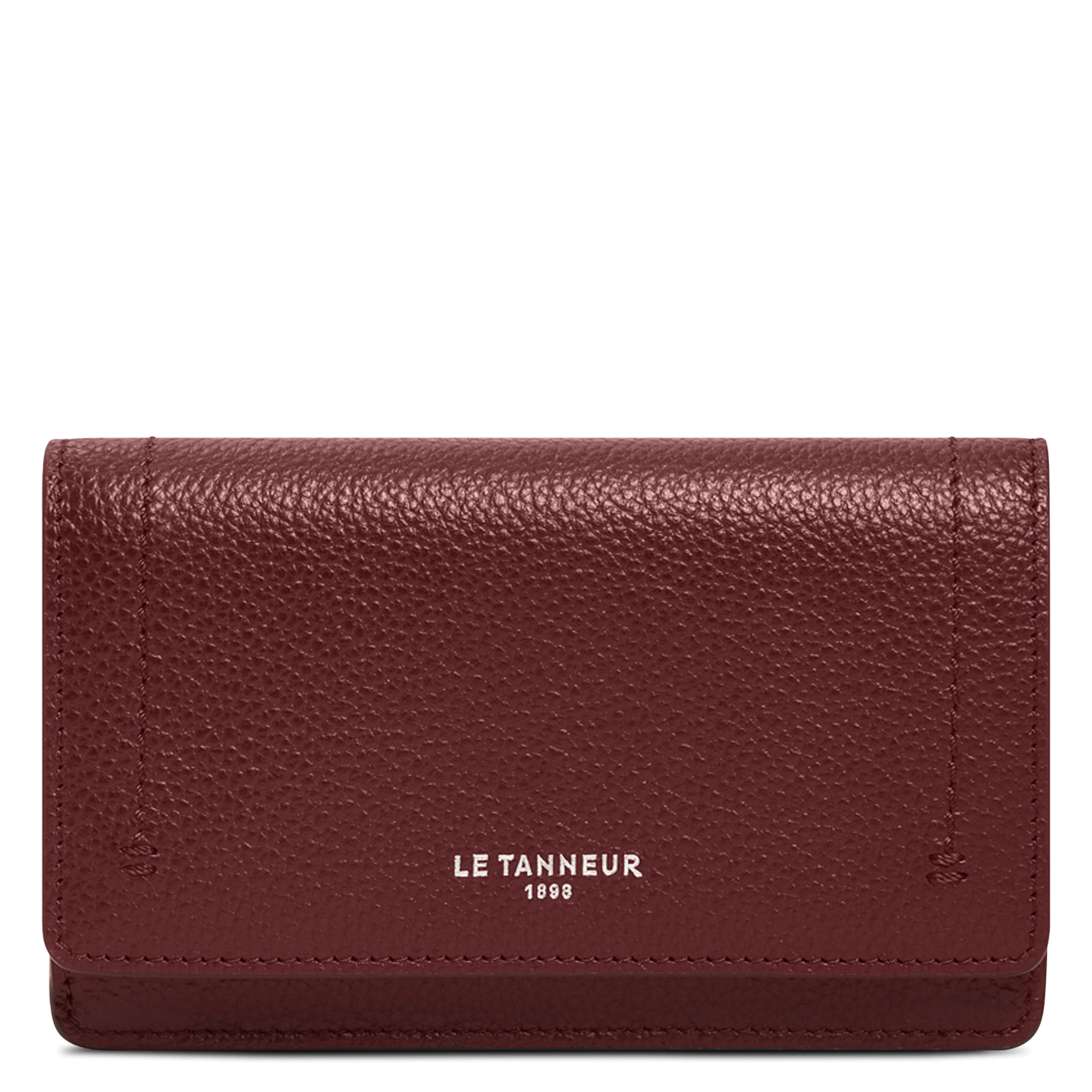 Porte-cartes en cuir de vachette LE TANNEUR Rouge