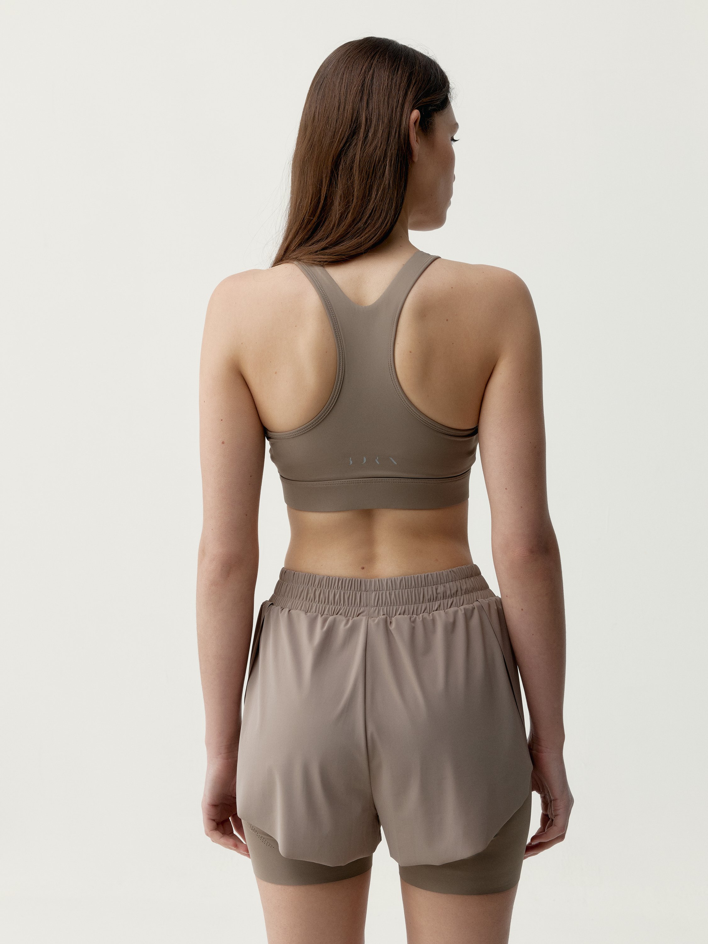 High support sports bra BORN Brown