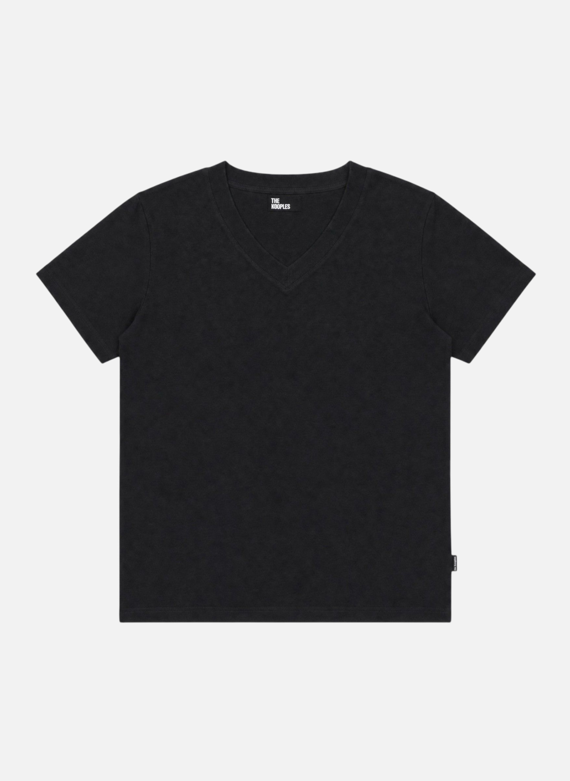 V-neck cotton T-shirt THE KOOPLES Black