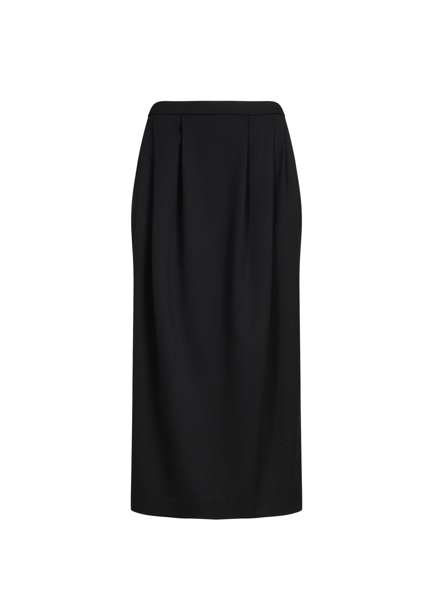 Solid color midi pencil skirt SAISON 1865 Black