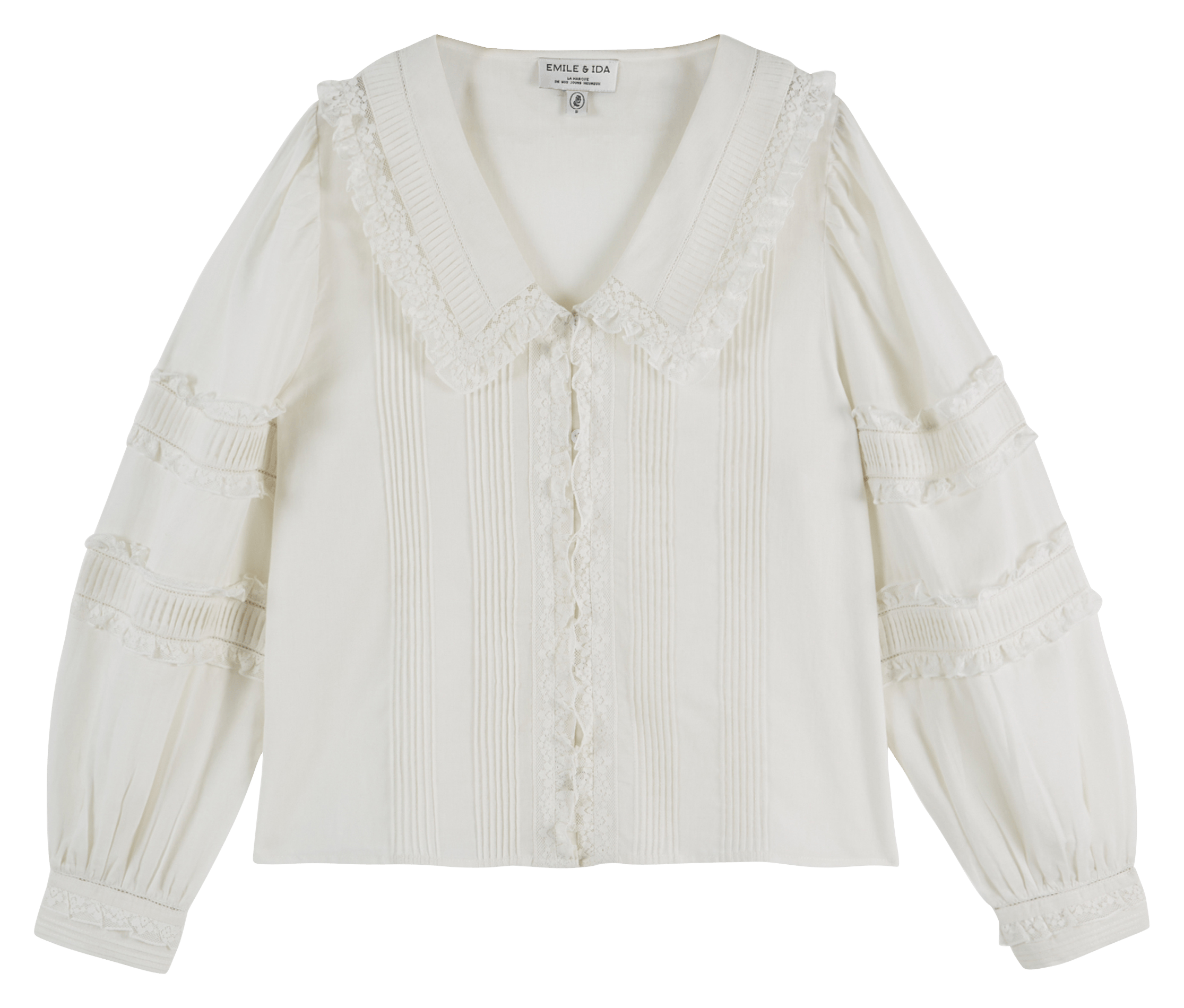 Blouse col V en coton bio EMILE ET IDA
