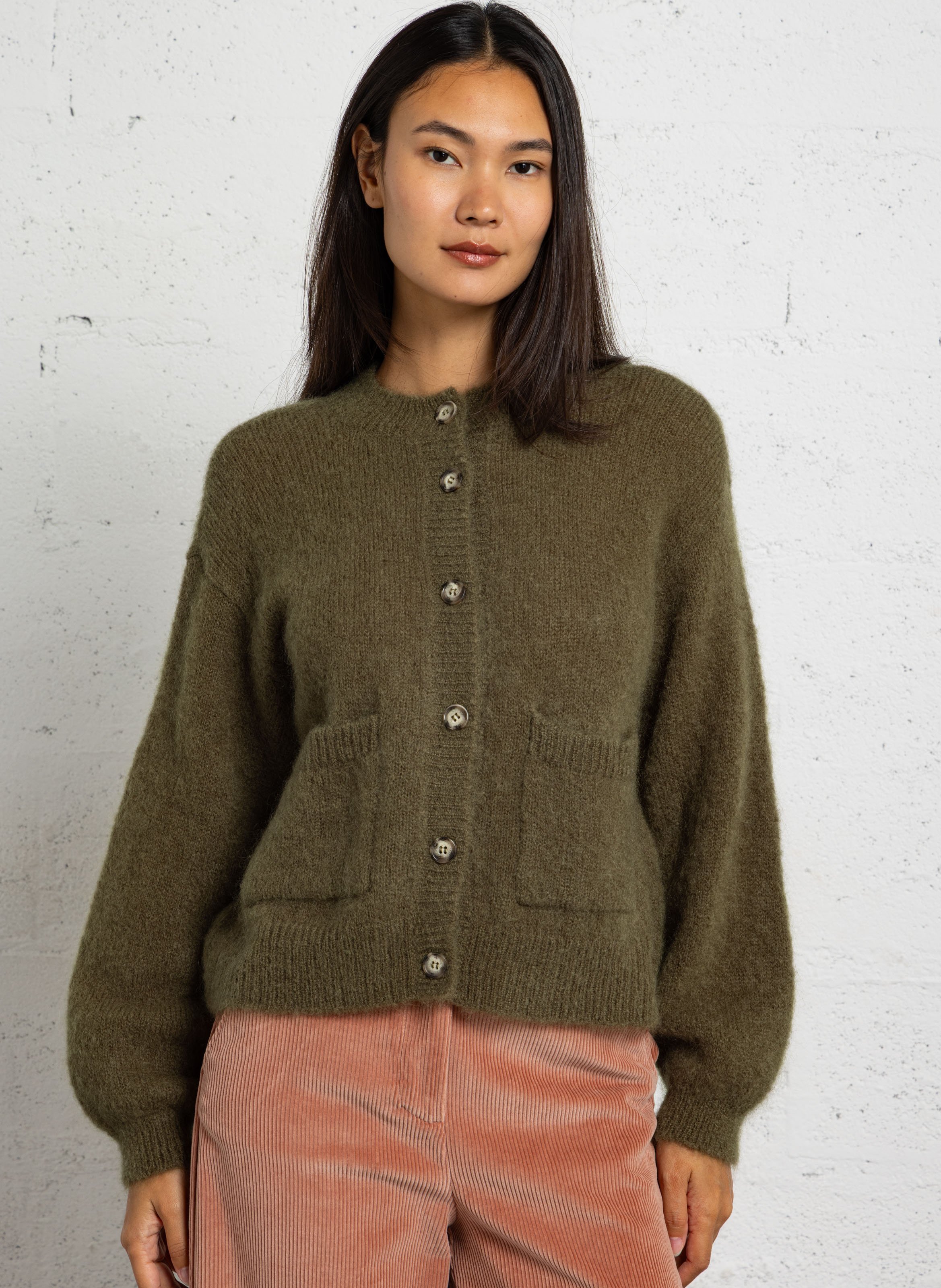 Oversized mohair blend cardigan DES PETITS HAUTS