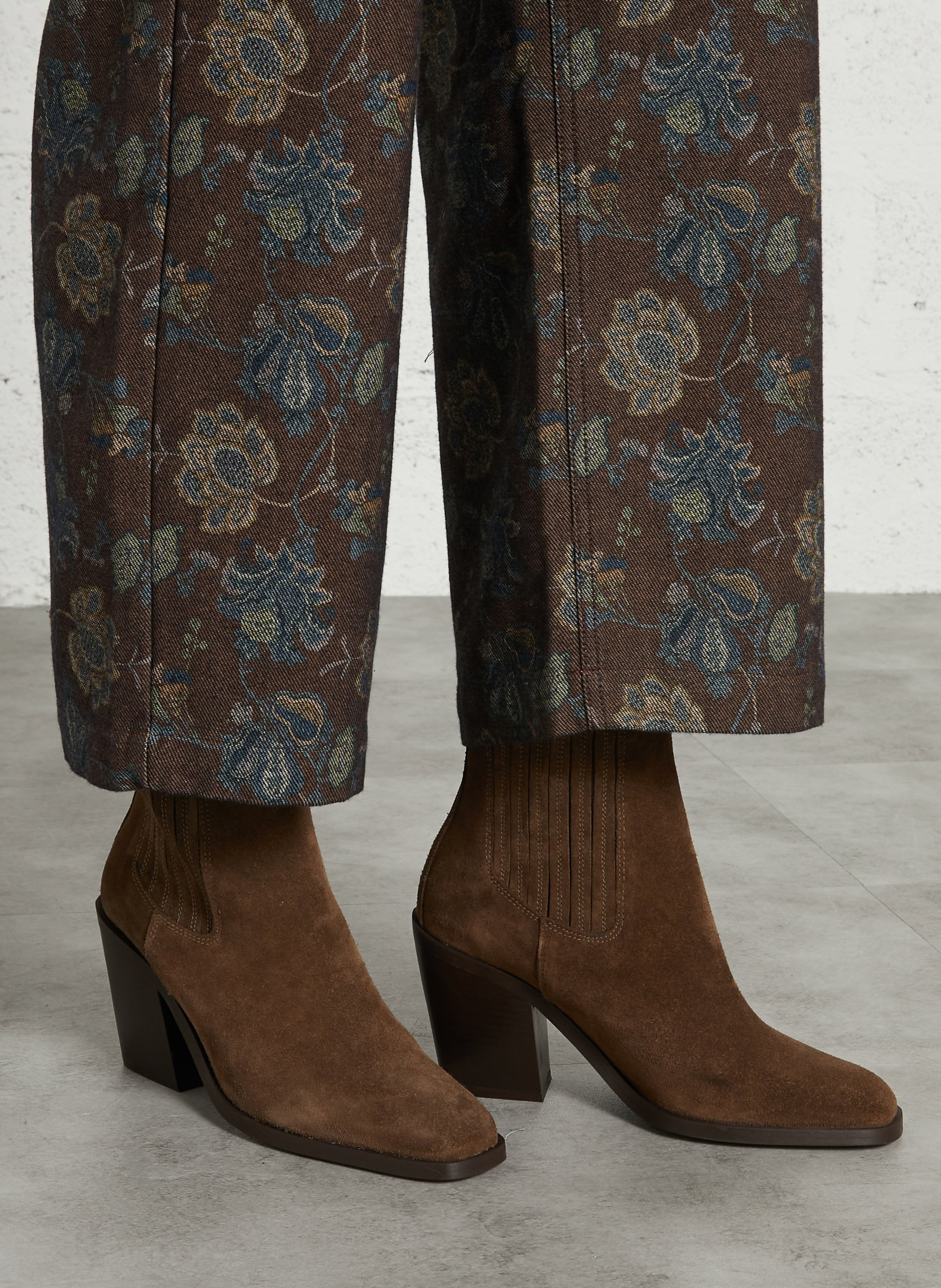 Leather ankle boots MELLOW YELLOW Brown
