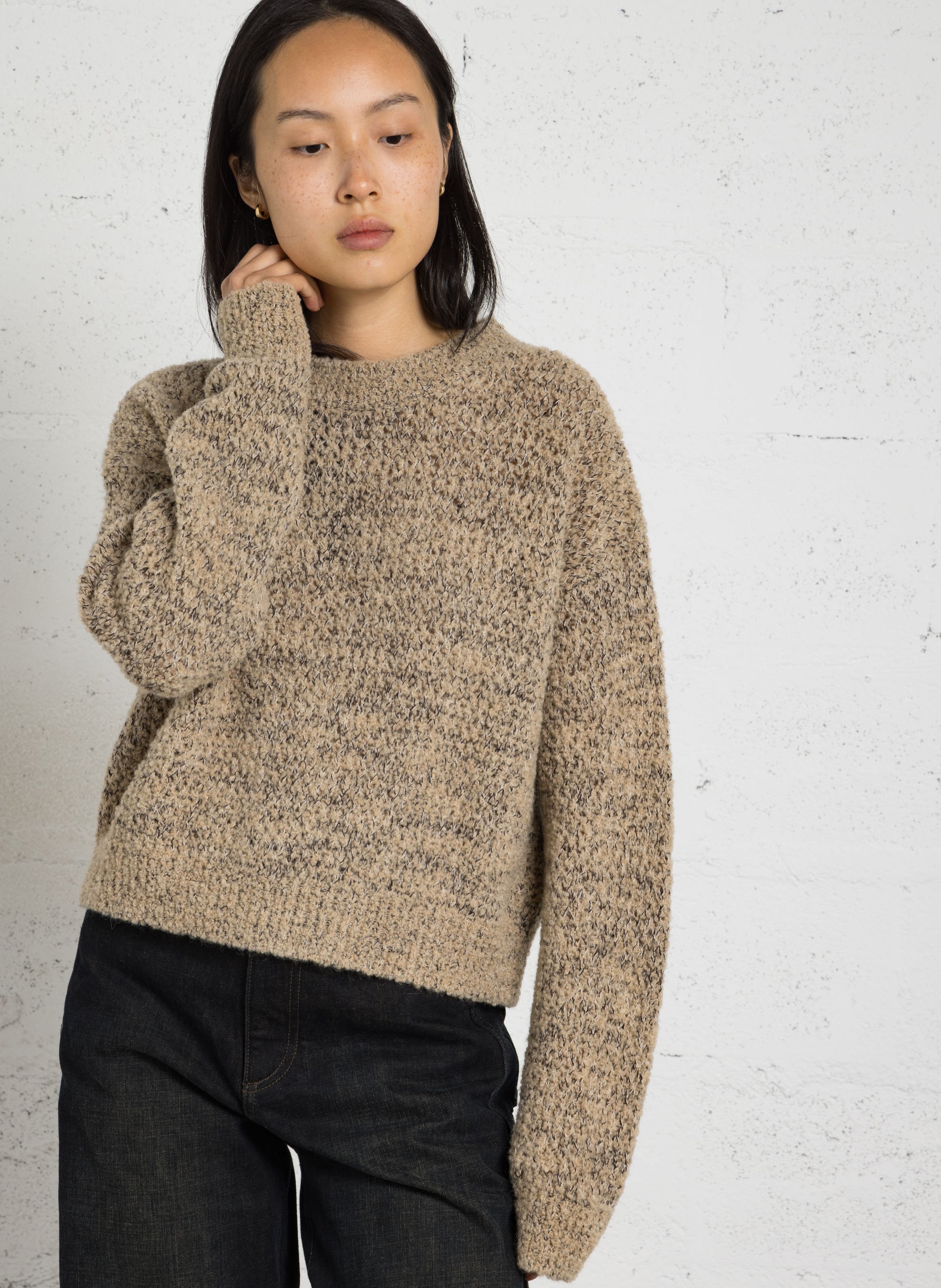 Pull droit en laine mélangée POMANDERE Multicolore
