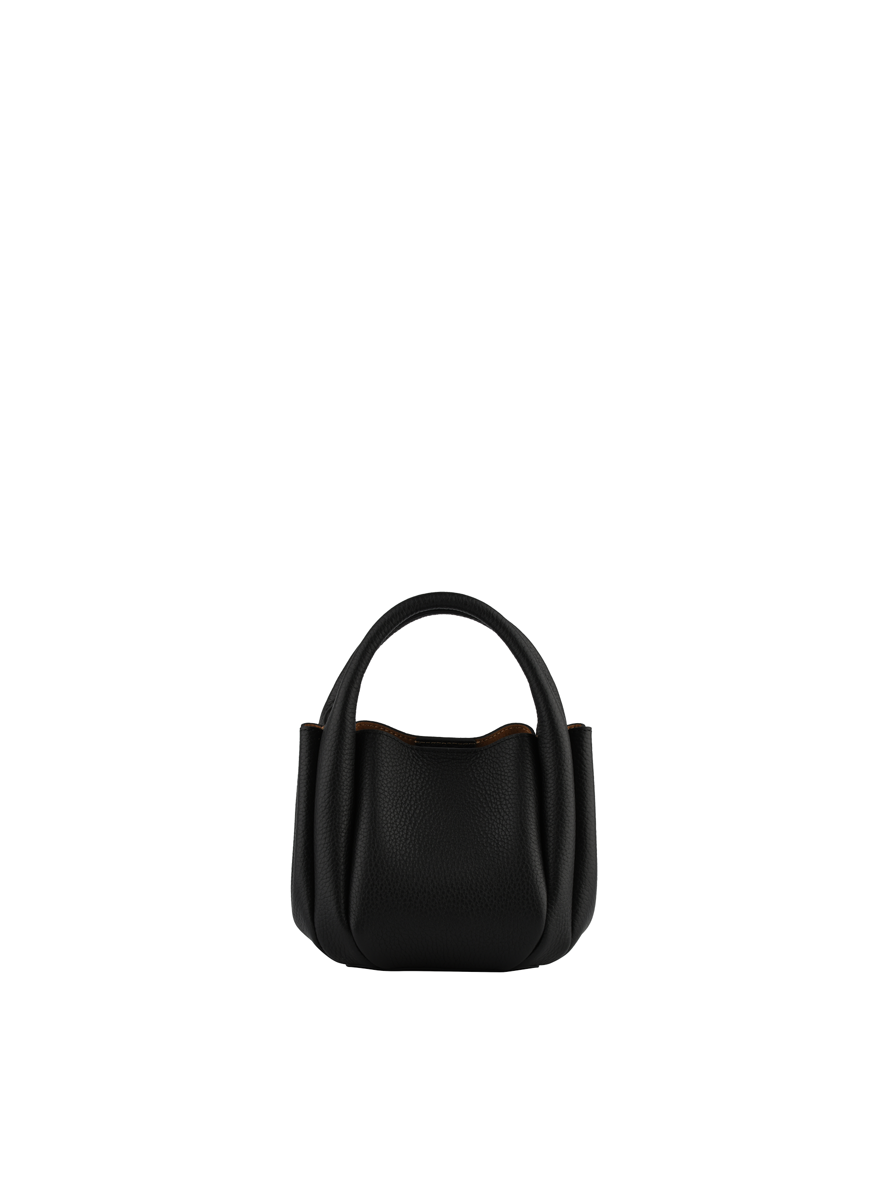 Calfskin leather handbag POURCHET Black