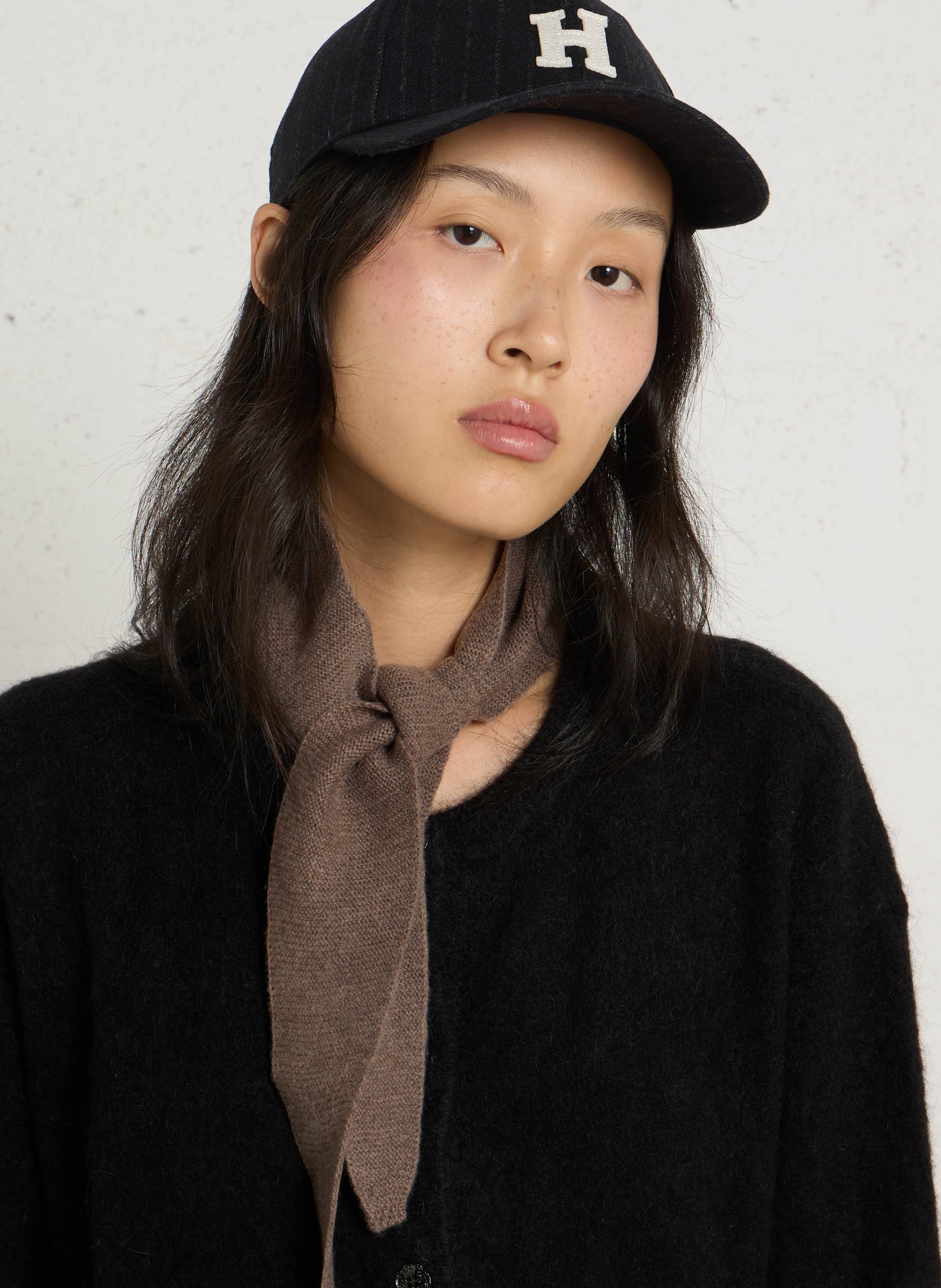 Jacquard merino wool scarf DES PETITS HAUTS