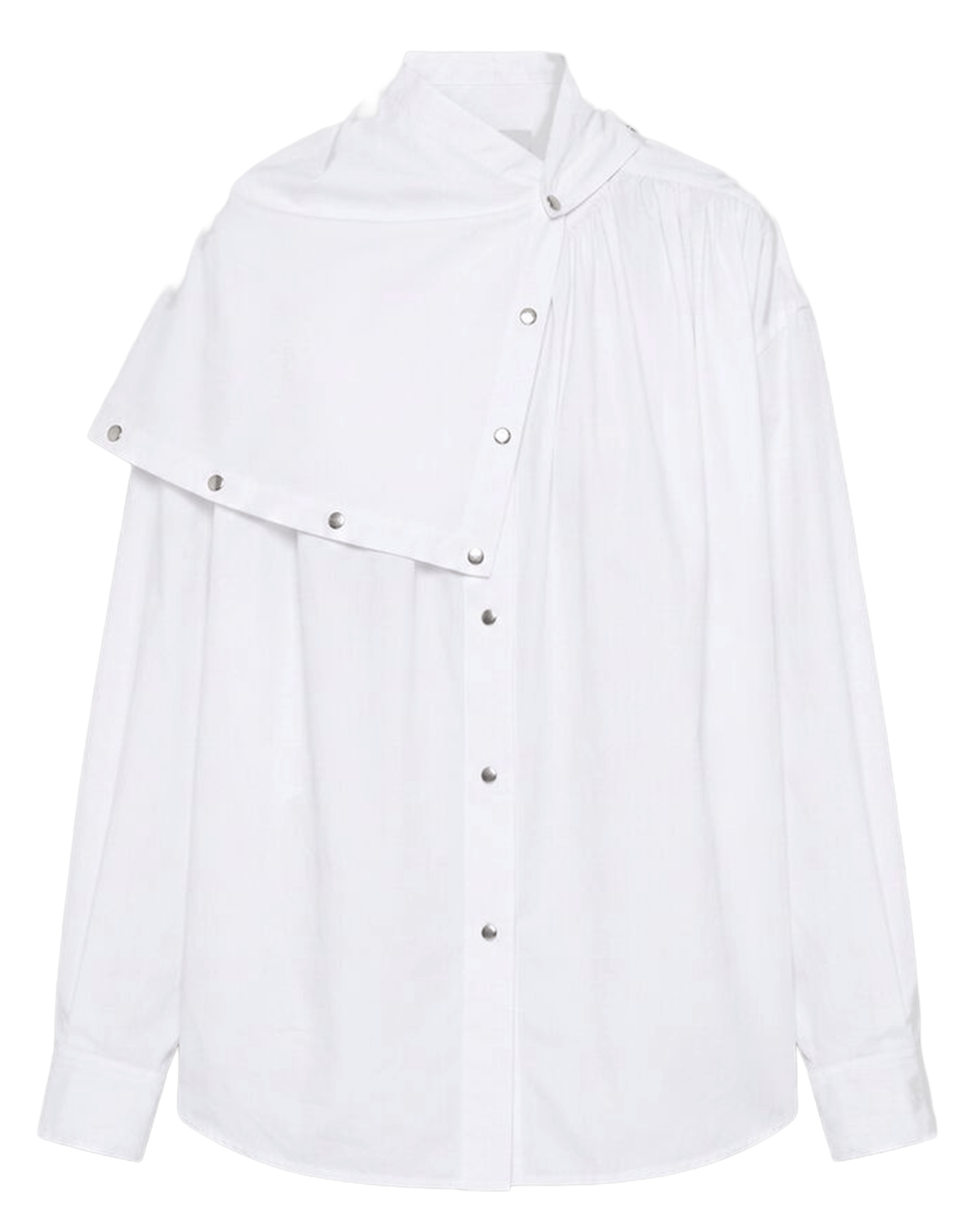 Einfarbiges, weit geschnittenes Hemd mit Button-down-Kragen IRO Weiss