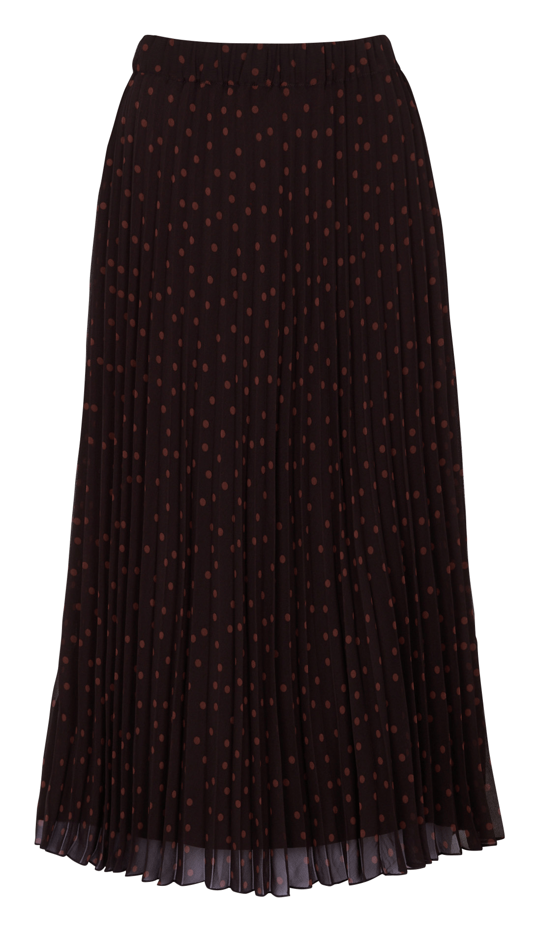 Gerader, plissierter Rock mit Polka-Dots MAISON 123 Rot
