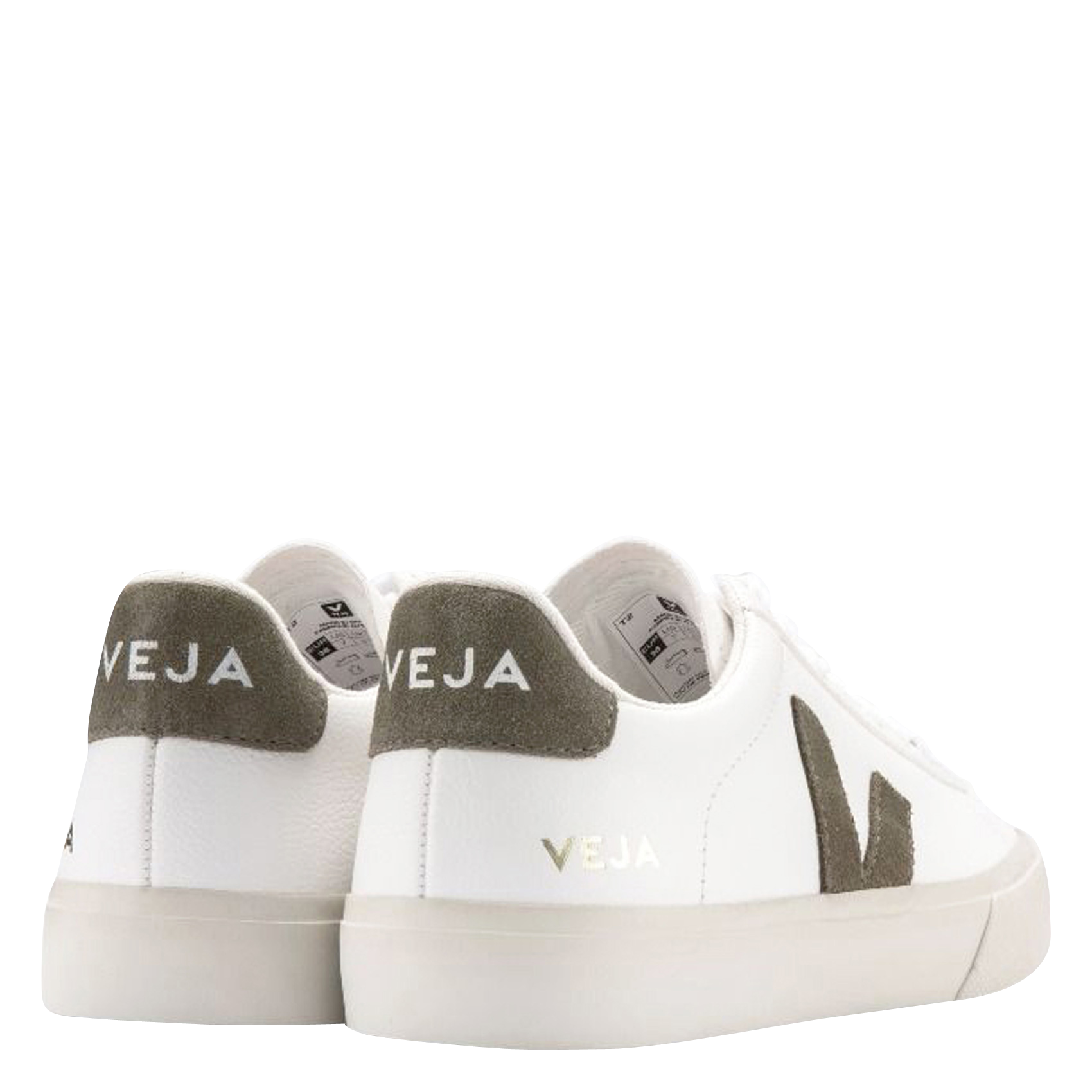 Leather low-top sneakers VEJA Khaki