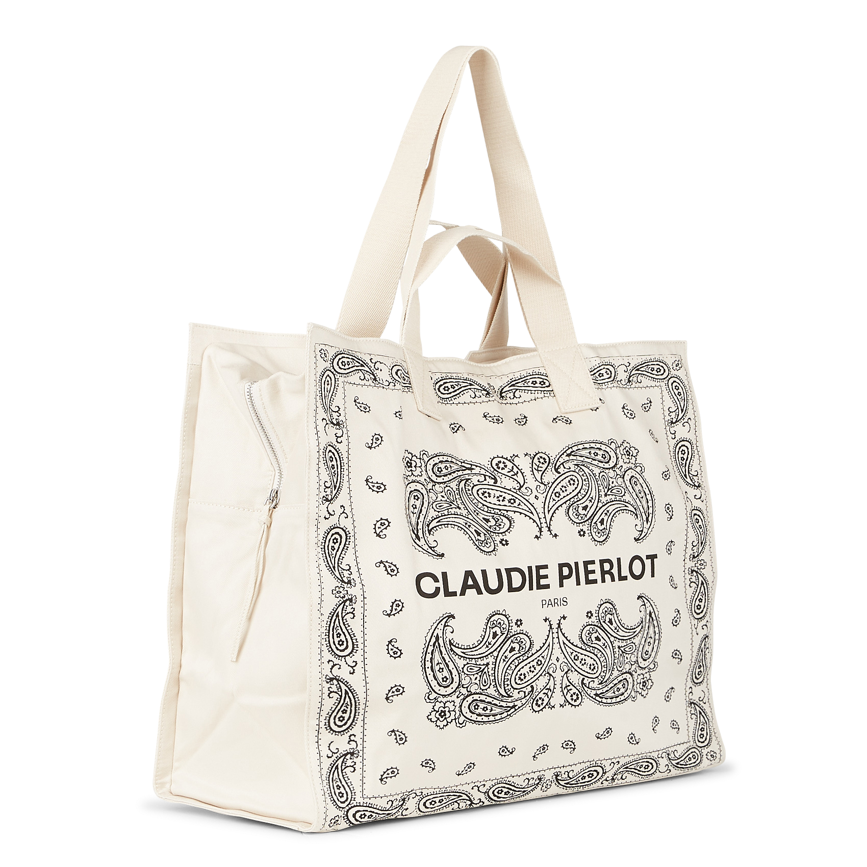 Cabas imprimé à logo en coton CLAUDIE PIERLOT Multicolore