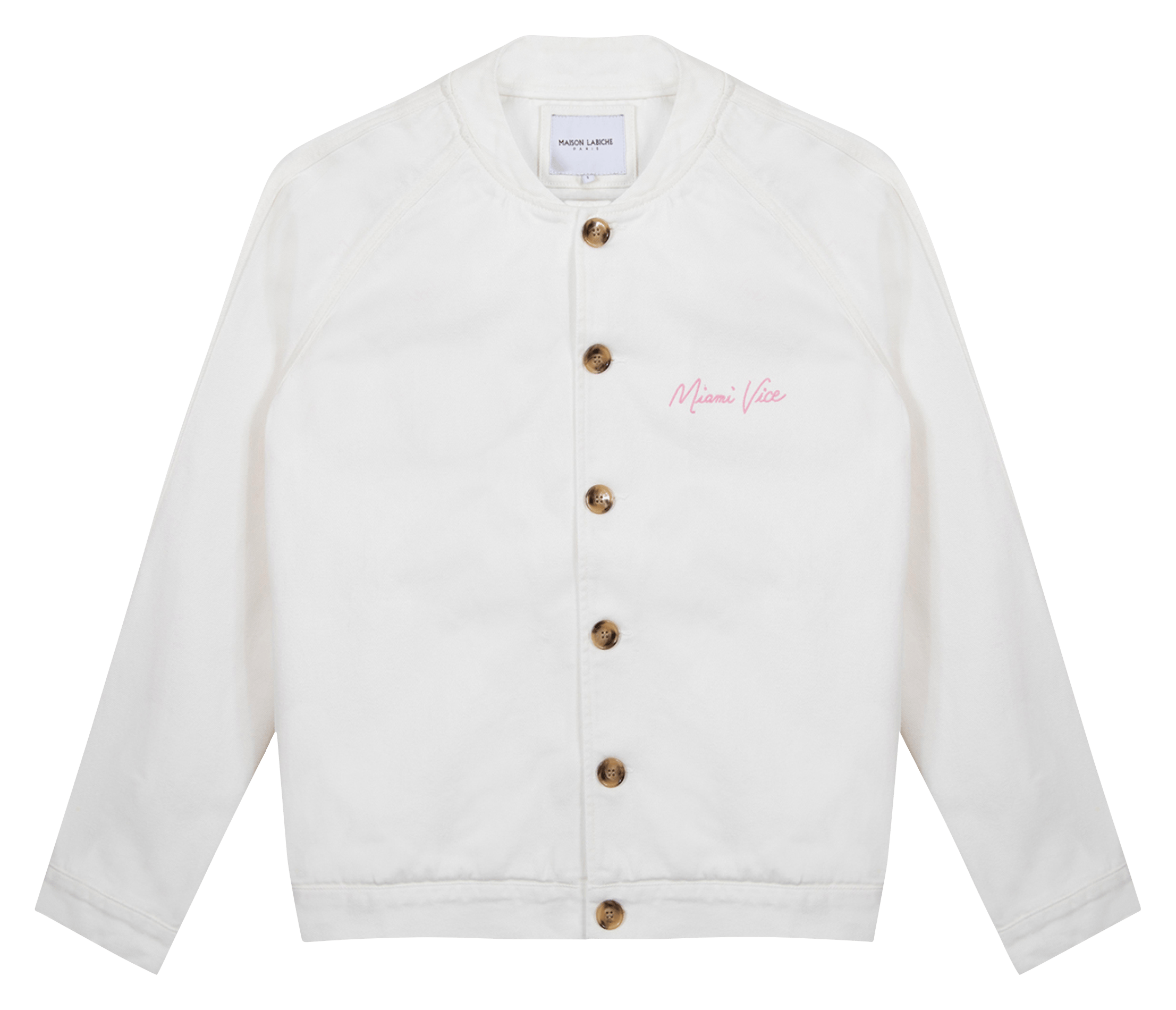 Cotton cardigan with embroidered details WhiteMAISON LABICHE