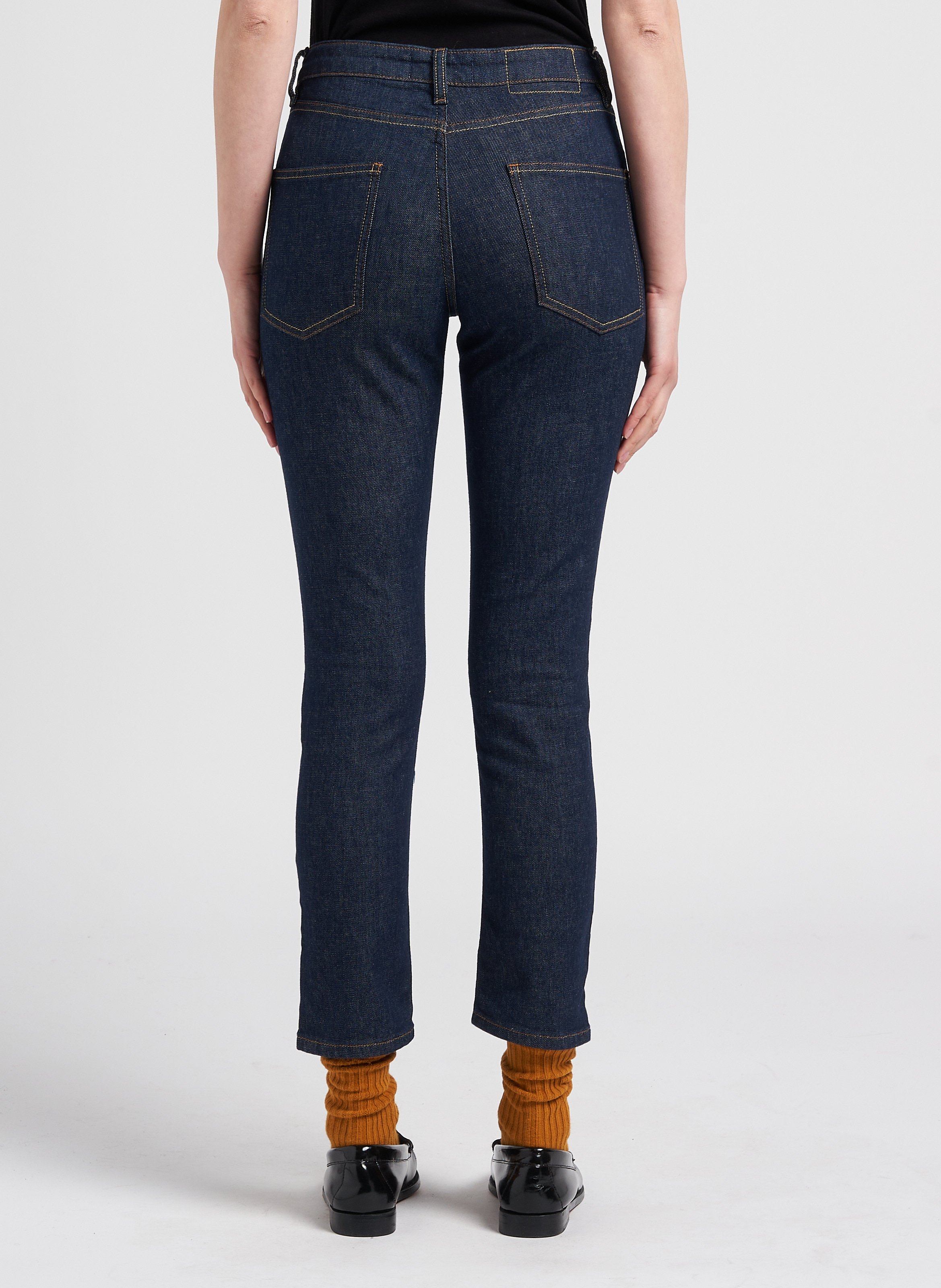 Slim-fit jeans met hoge taille ACQUAVERDE Blauw