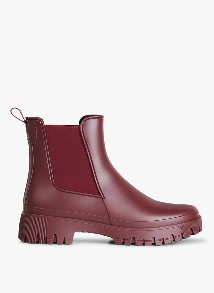 Purple Round toe ankle boots