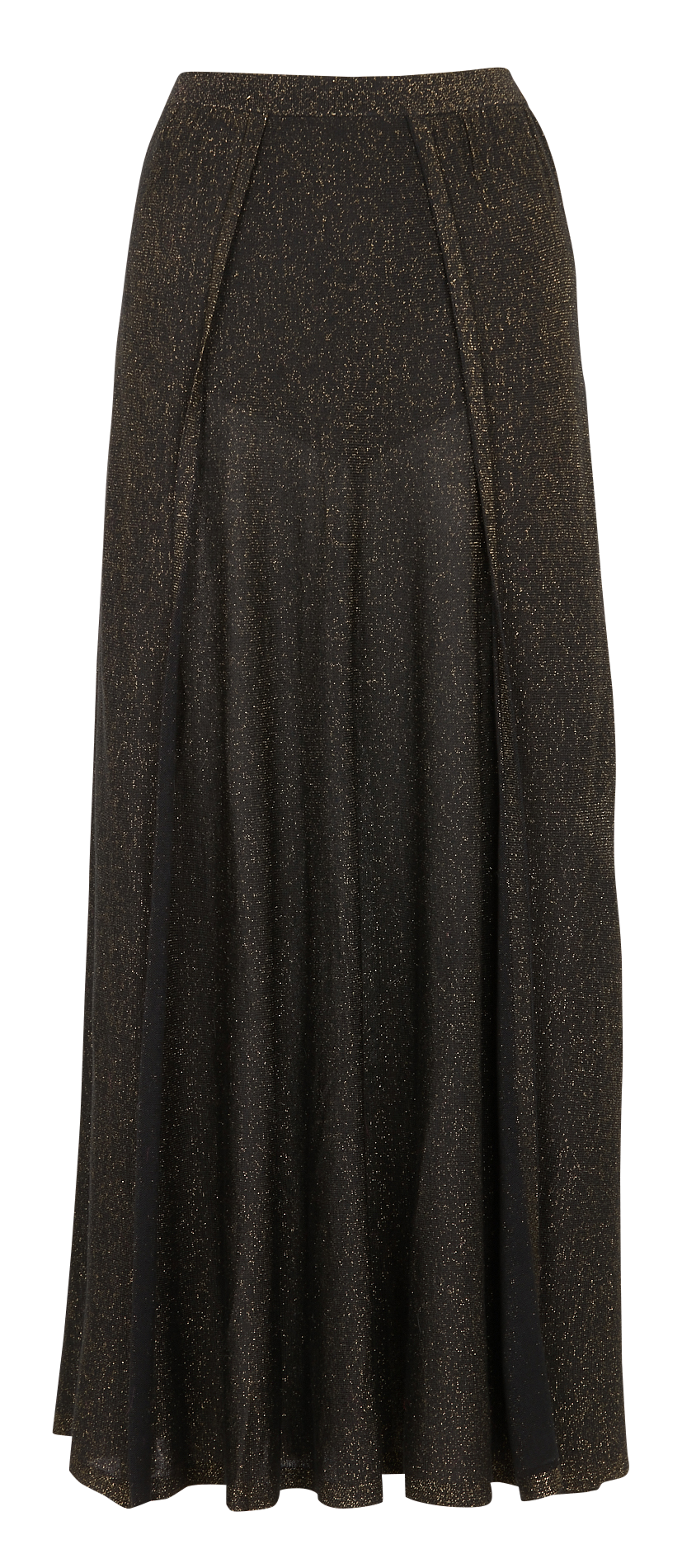 Lange rok met hoge taille en pailletten KARMA KOMA Zwart