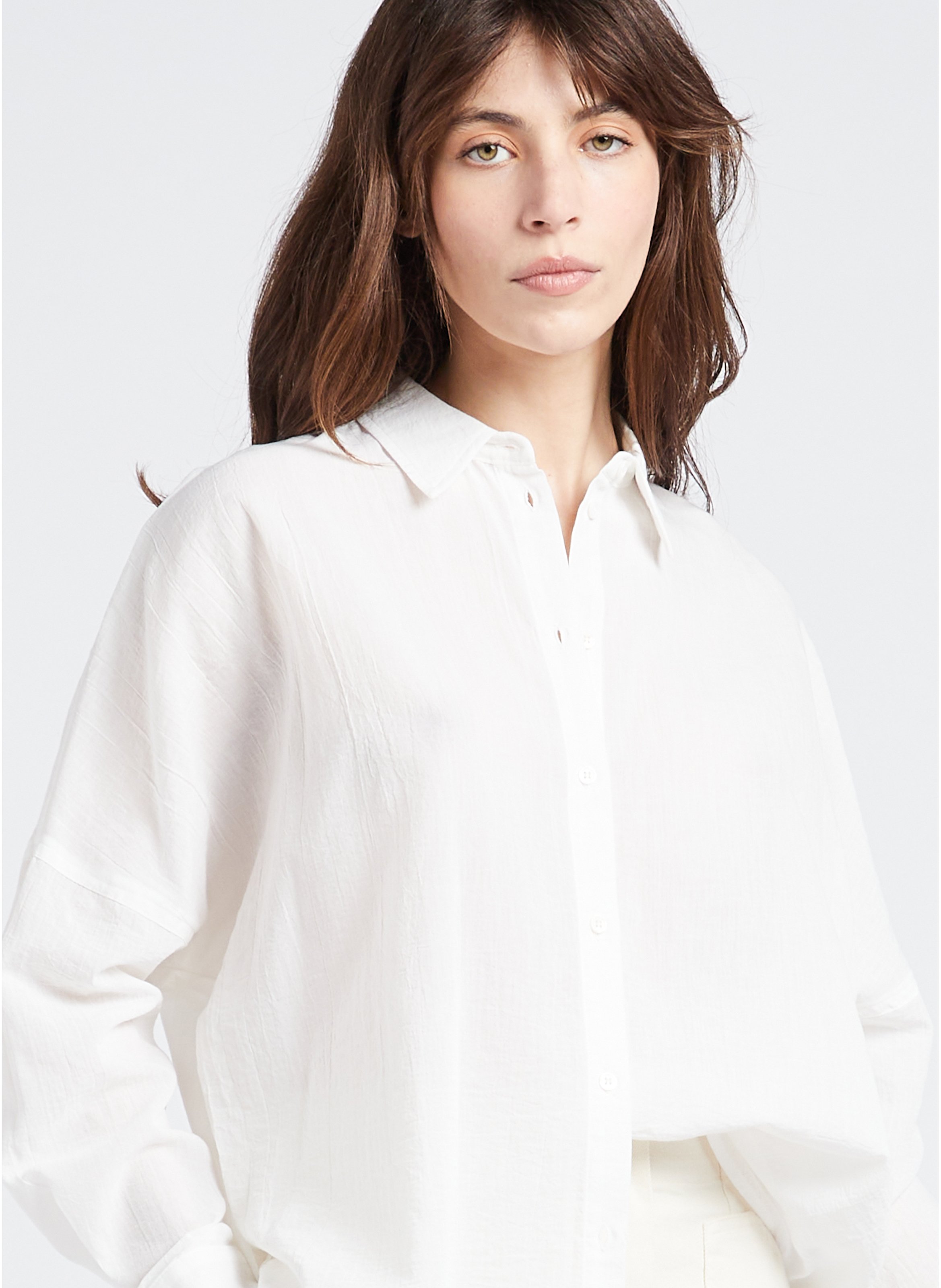 Katoenen overhemd met klassieke kraag COLLECTORS CLUB Beige