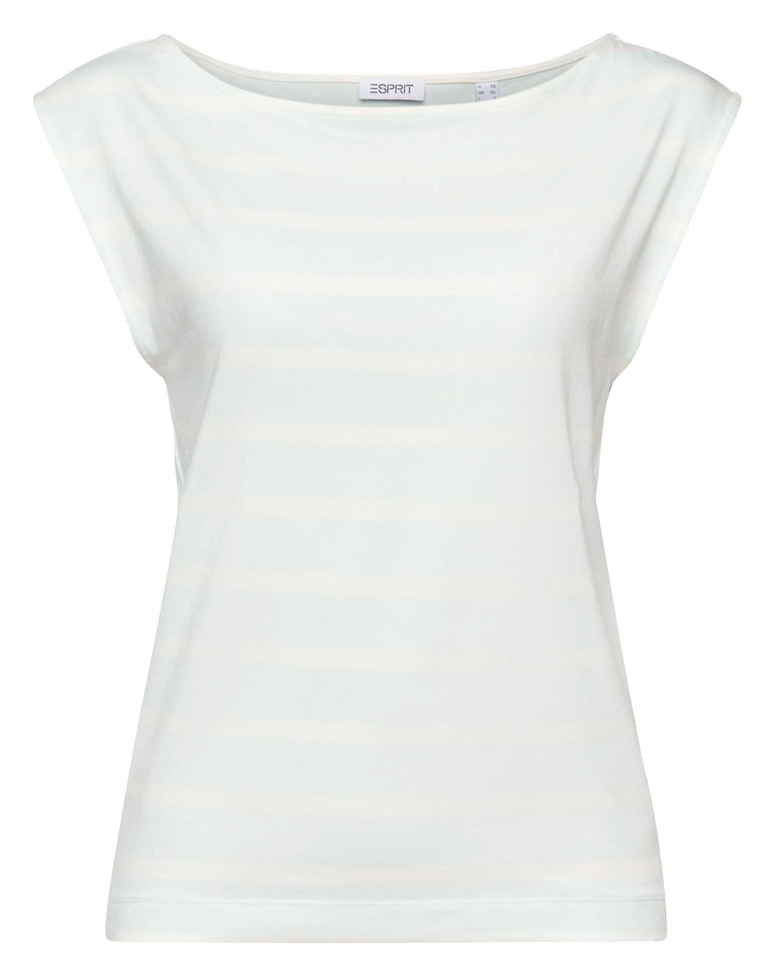 T-shirt met ronde hals in katoenmix Groen