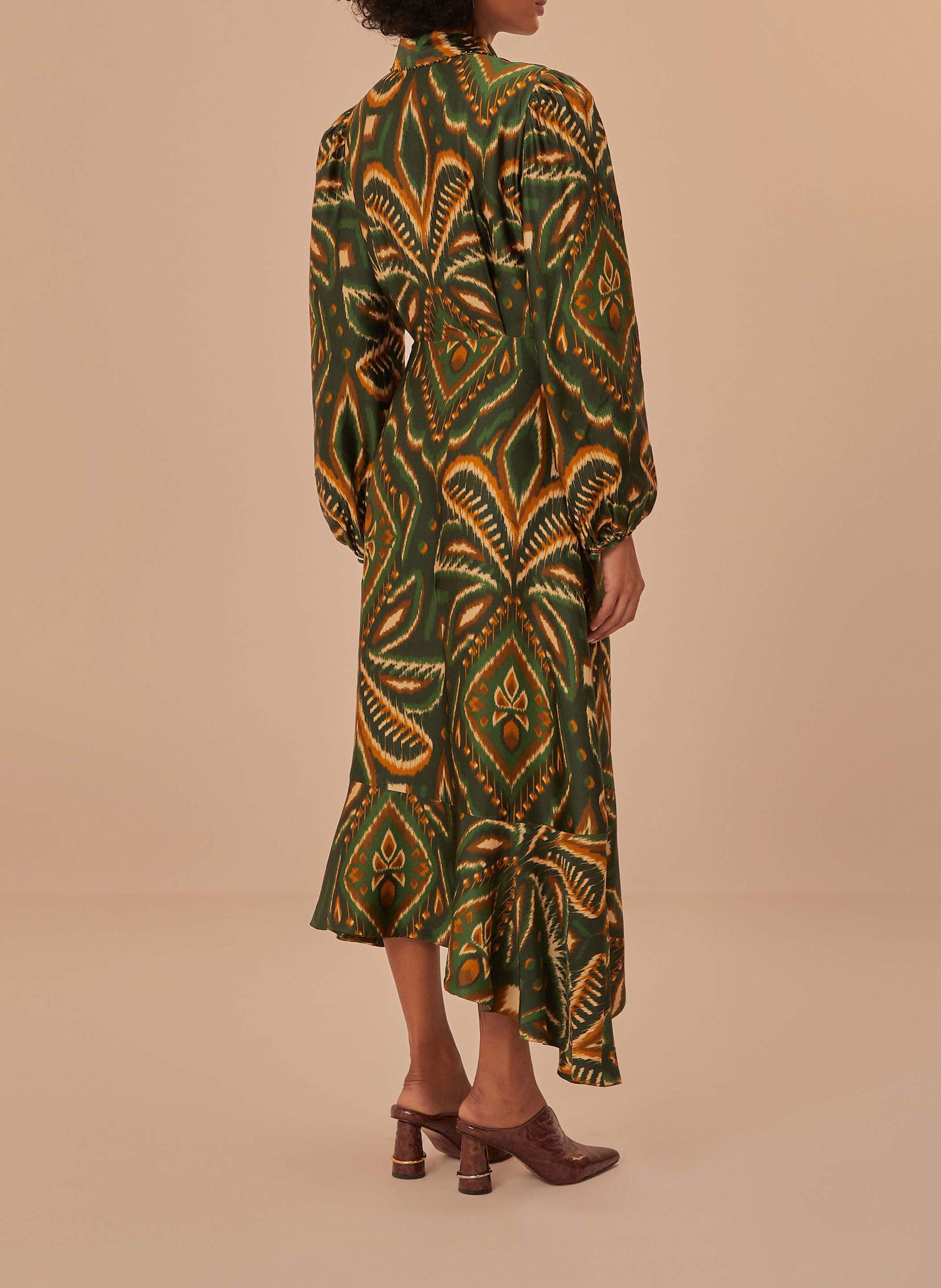 Robe longue imprimée FARM RIO Vert