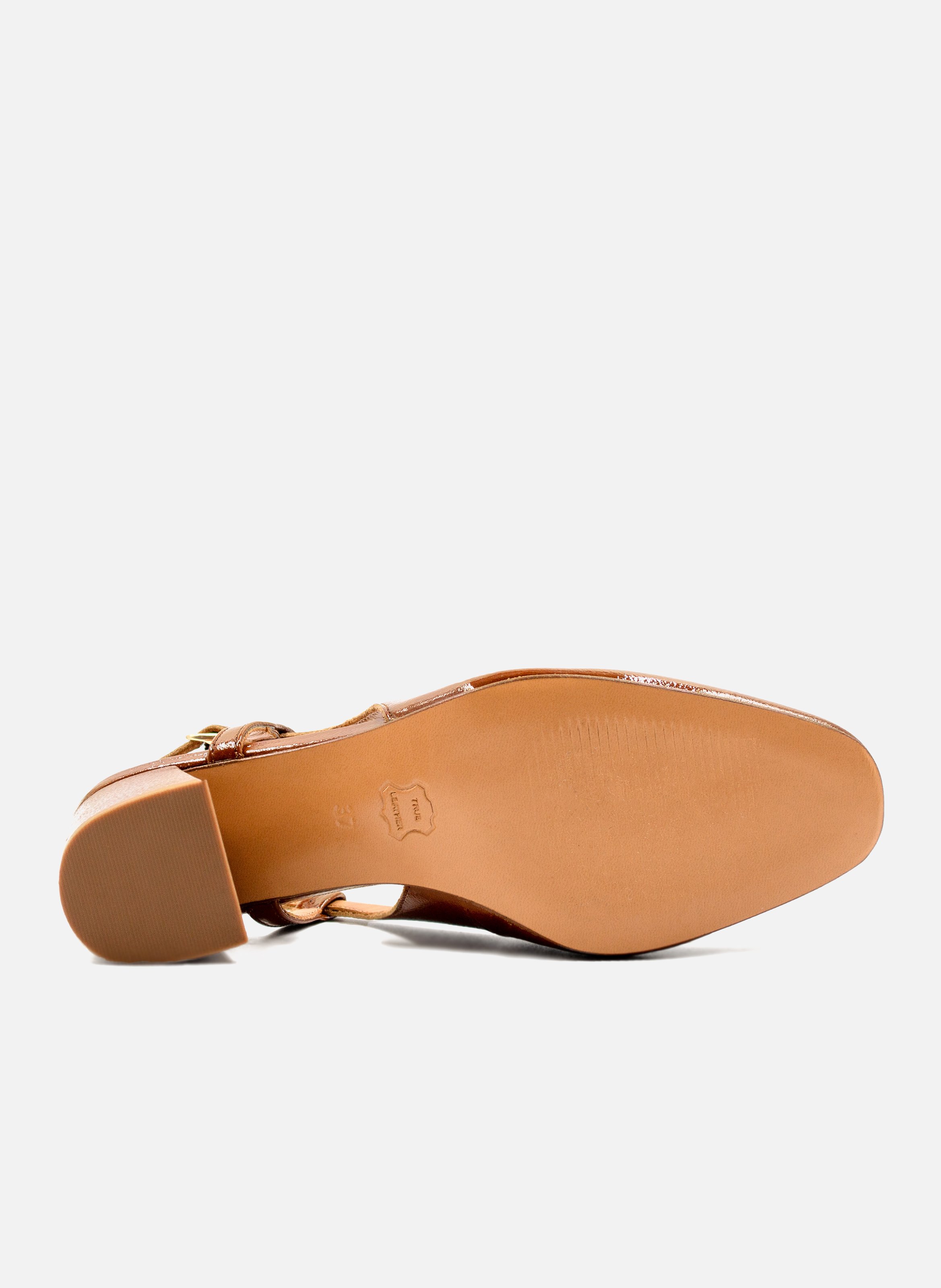 Patent leather slingbacks JULES & JENN Brown