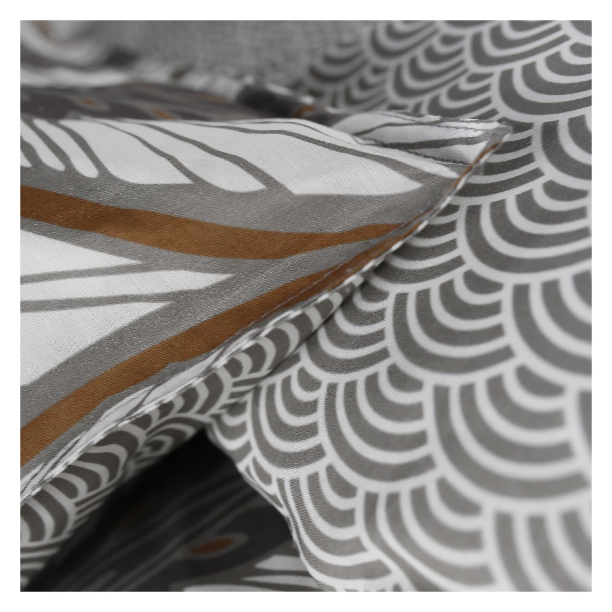 Printed cotton bedding set TODAY LINGE DE MAISON Brown