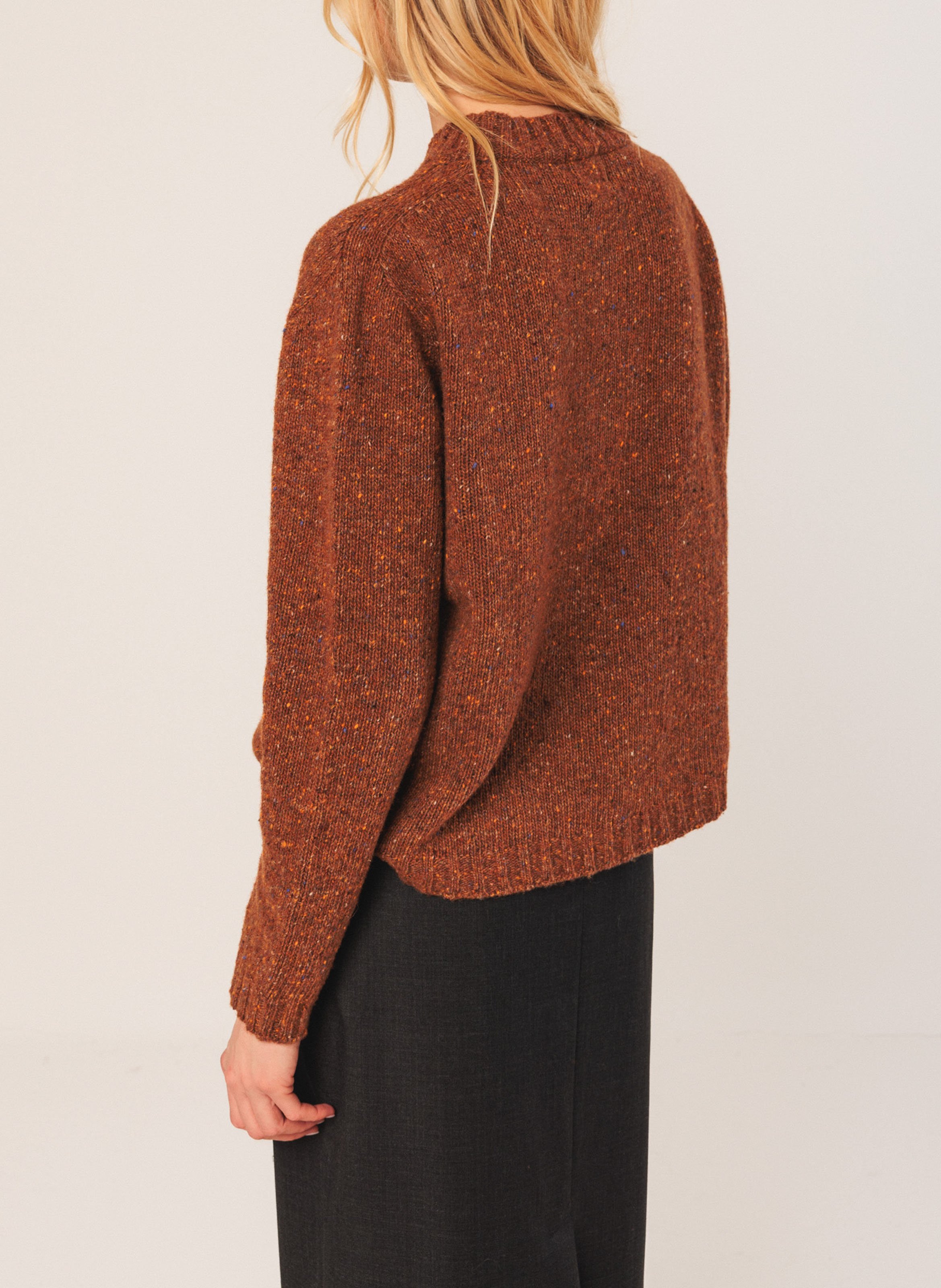 Pull col rond INDI & COLD Marron