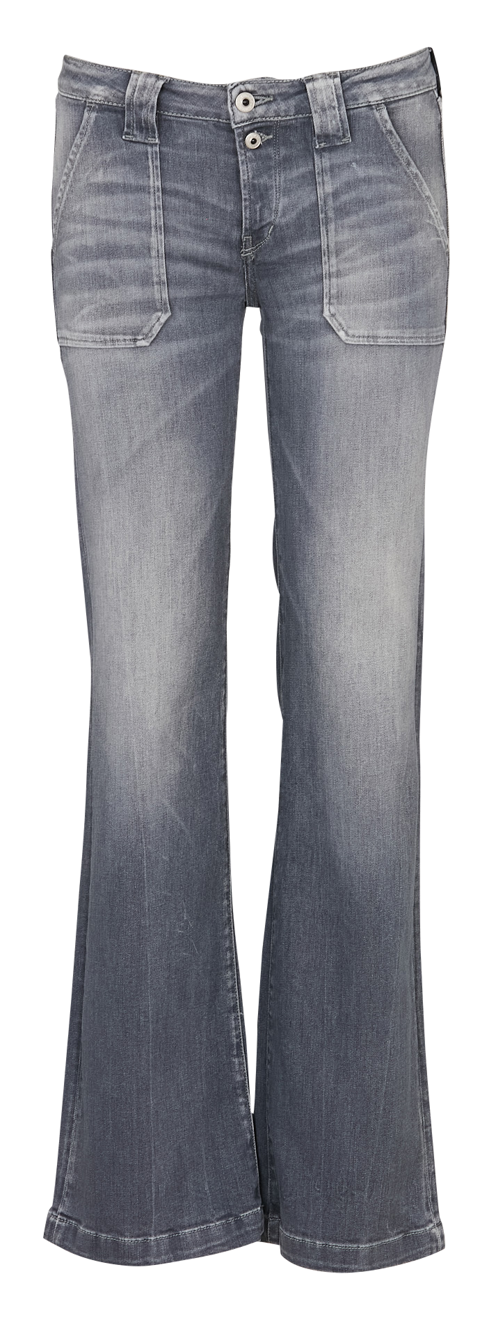 Jean évasé en coton mélangé LE TEMPS DES CERISES Gris