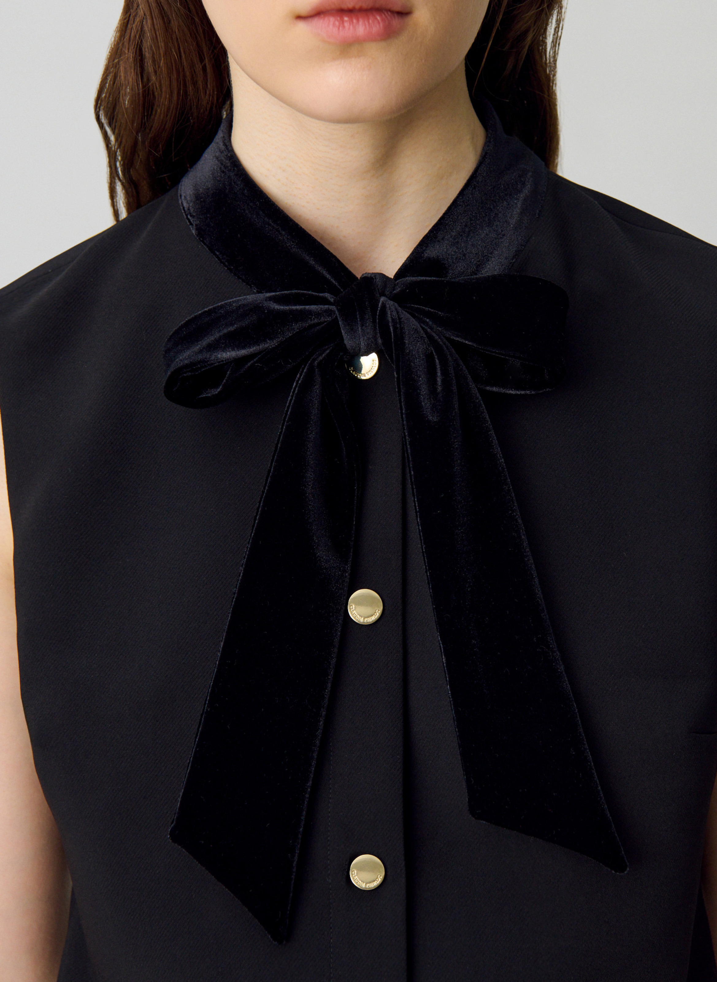 Gilet de tailleur col rond CLAUDIE PIERLOT Noir