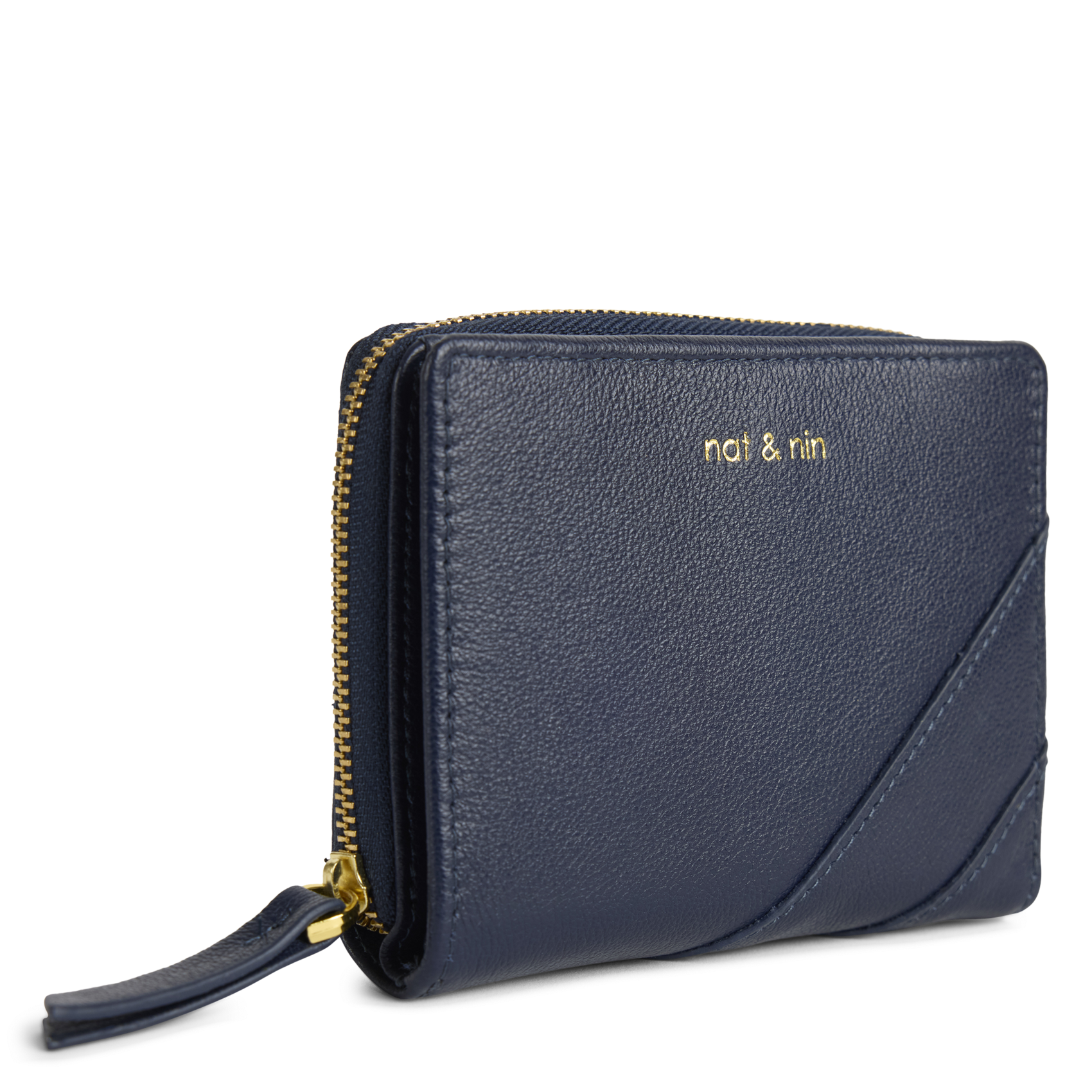 Portefeuille en cuir NAT & NIN Bleu