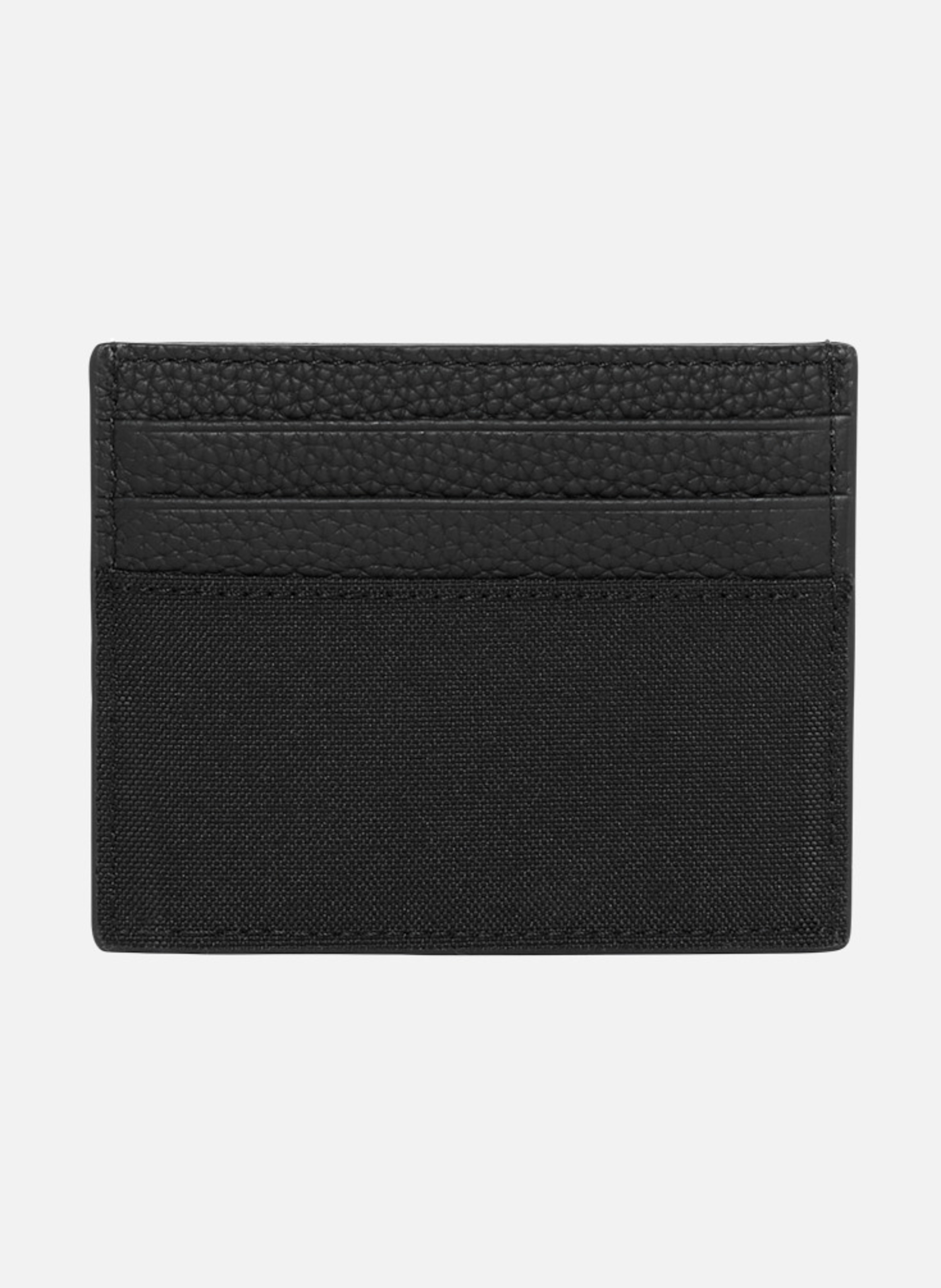 Canvas and grained leather card holder THE KOOPLES Black