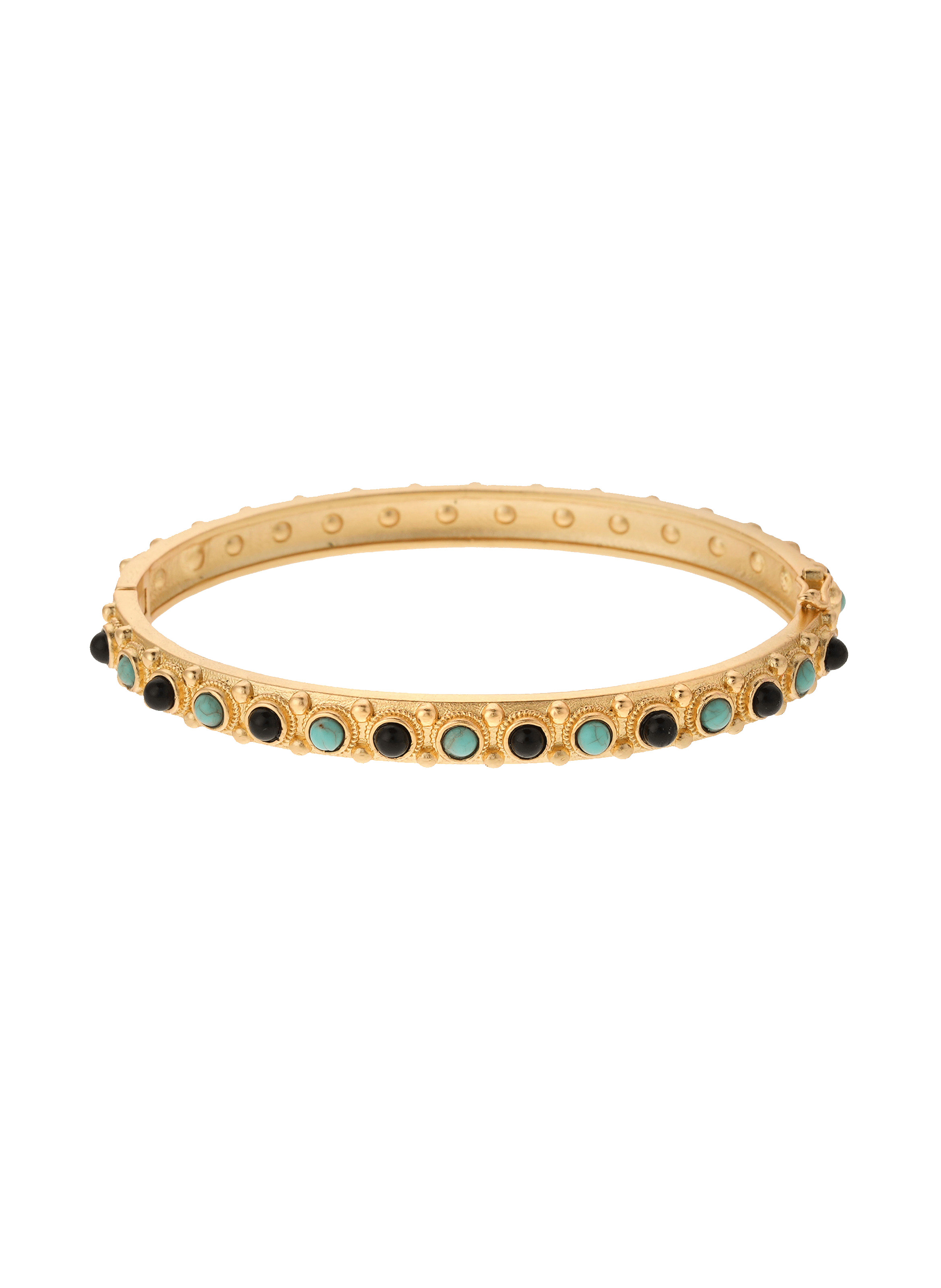 Bangle bracelet adorned with cabochons HIPANEMA Black