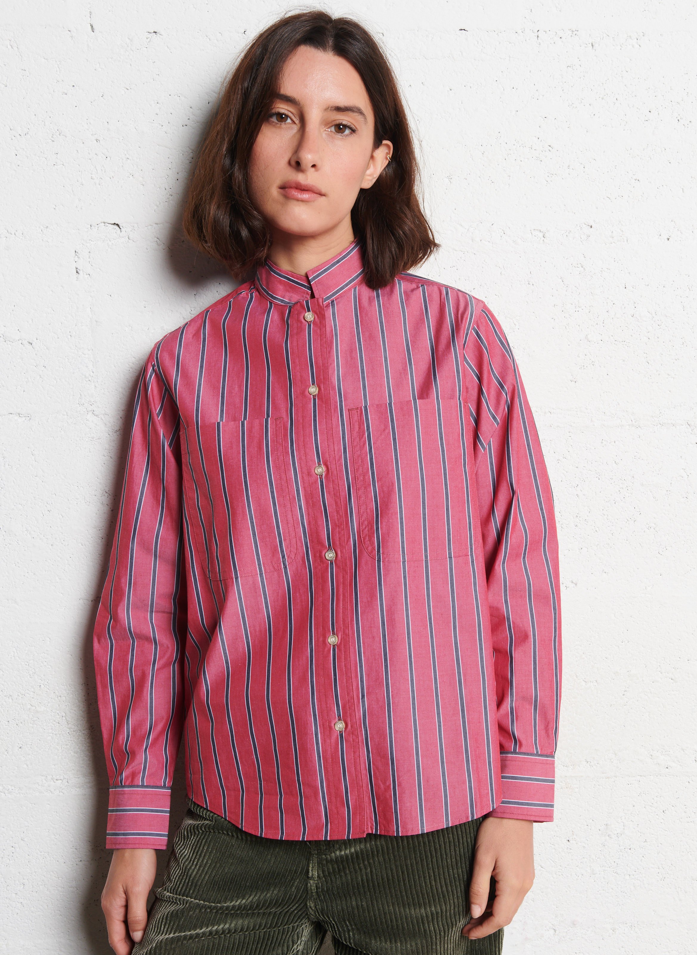 Capri plain oversized shirt LEON & HARPER Pink